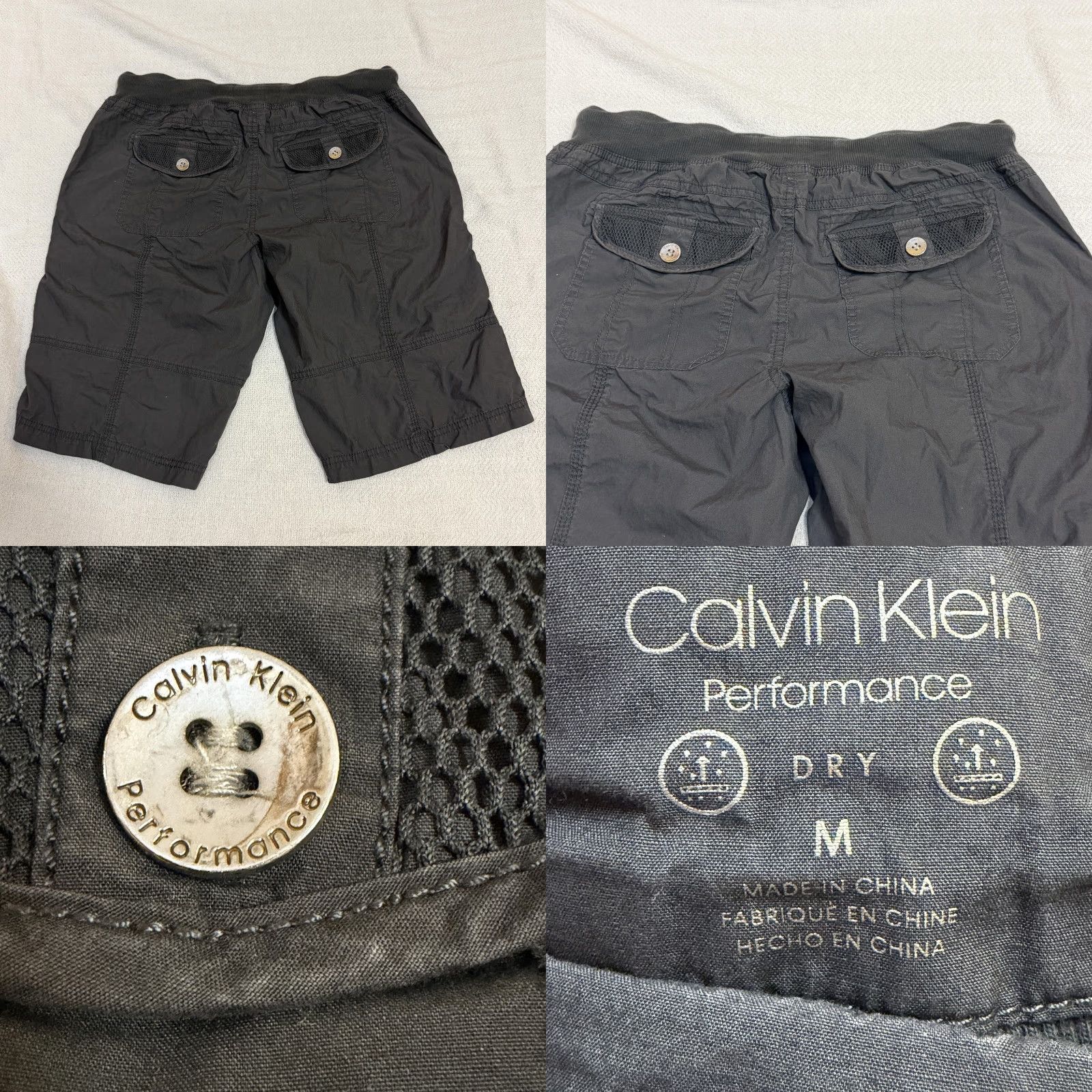 Calvin Klein Calvin Klein Performance Shorts Mens M Black Drawstring Cargo Athletic Short Size US 31 - 10 Thumbnail
