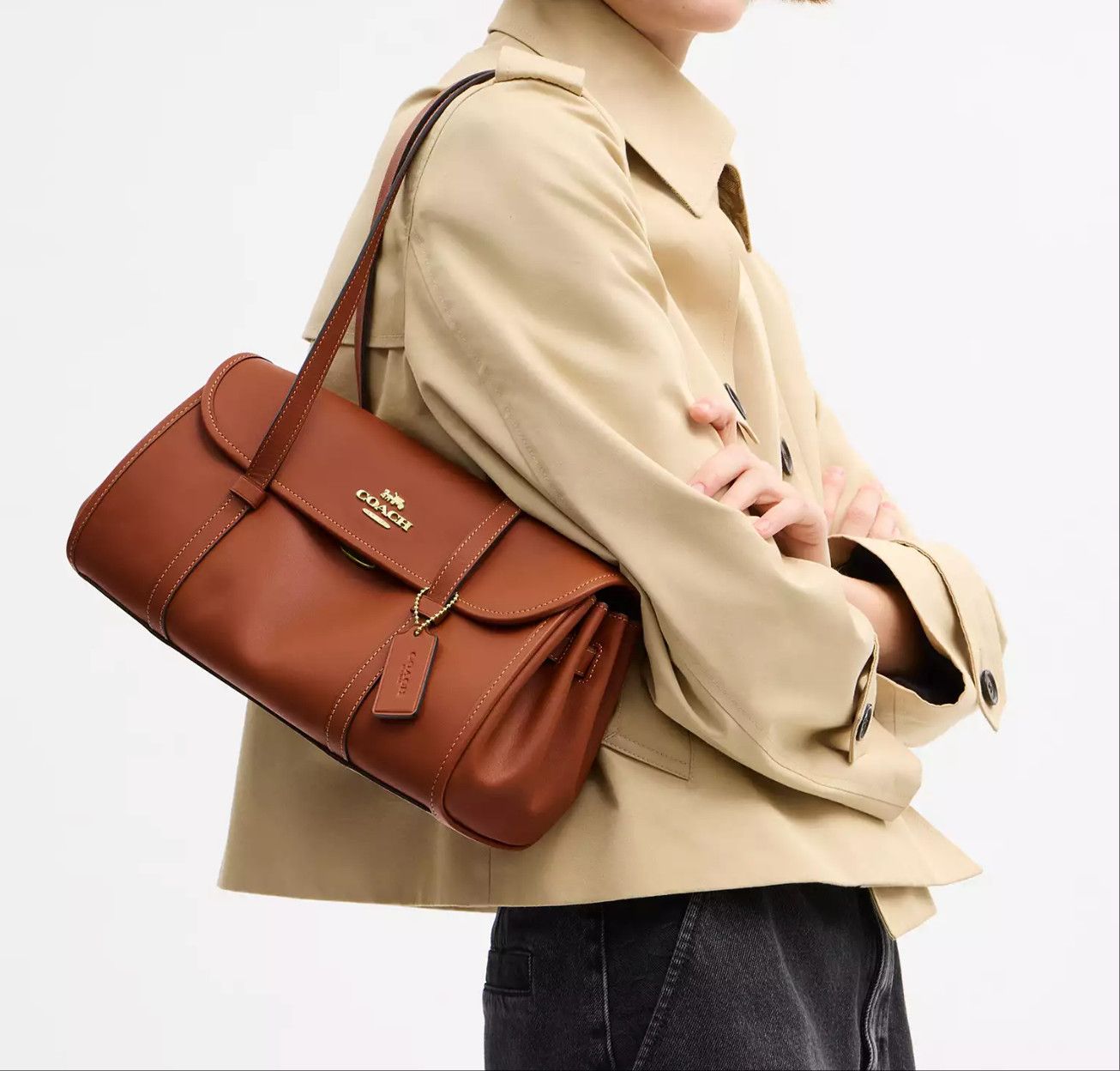 Coach Bridget Flap Shoulder Bag CDB05 Size ONE SIZE - 7 Thumbnail