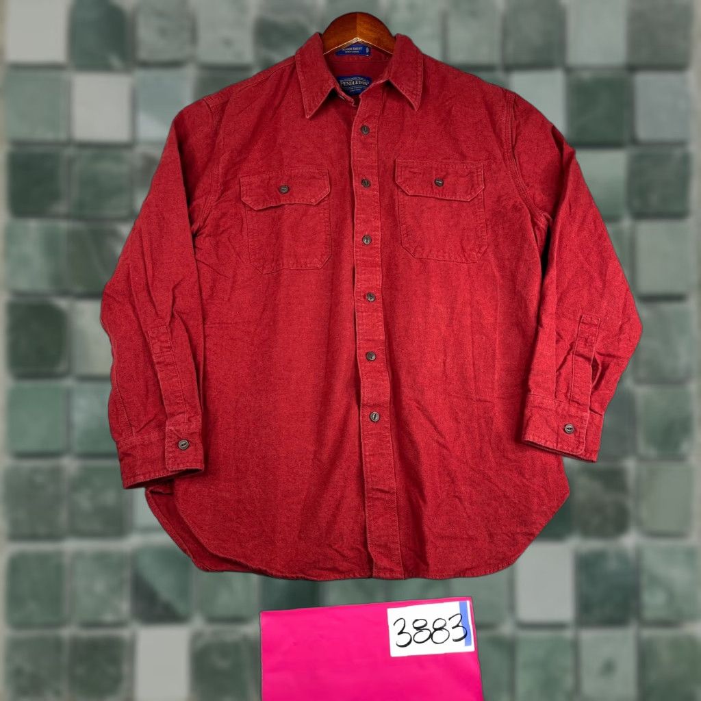Pendleton Pendleton Shirt Medium Red Alder Flannel Button-Up Long Sleeve Mens USA Made Size US M / EU 48-50 / 2 - 1 Thumbnail