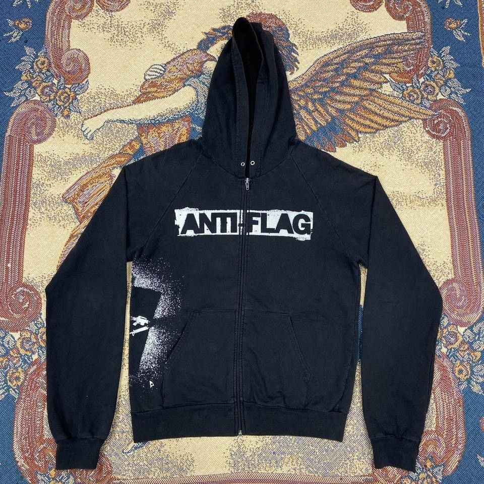 Vintage Vintage Anti-Flag Zip Up Hoodie Size US M / EU 48-50 / 2 - 1 Thumbnail