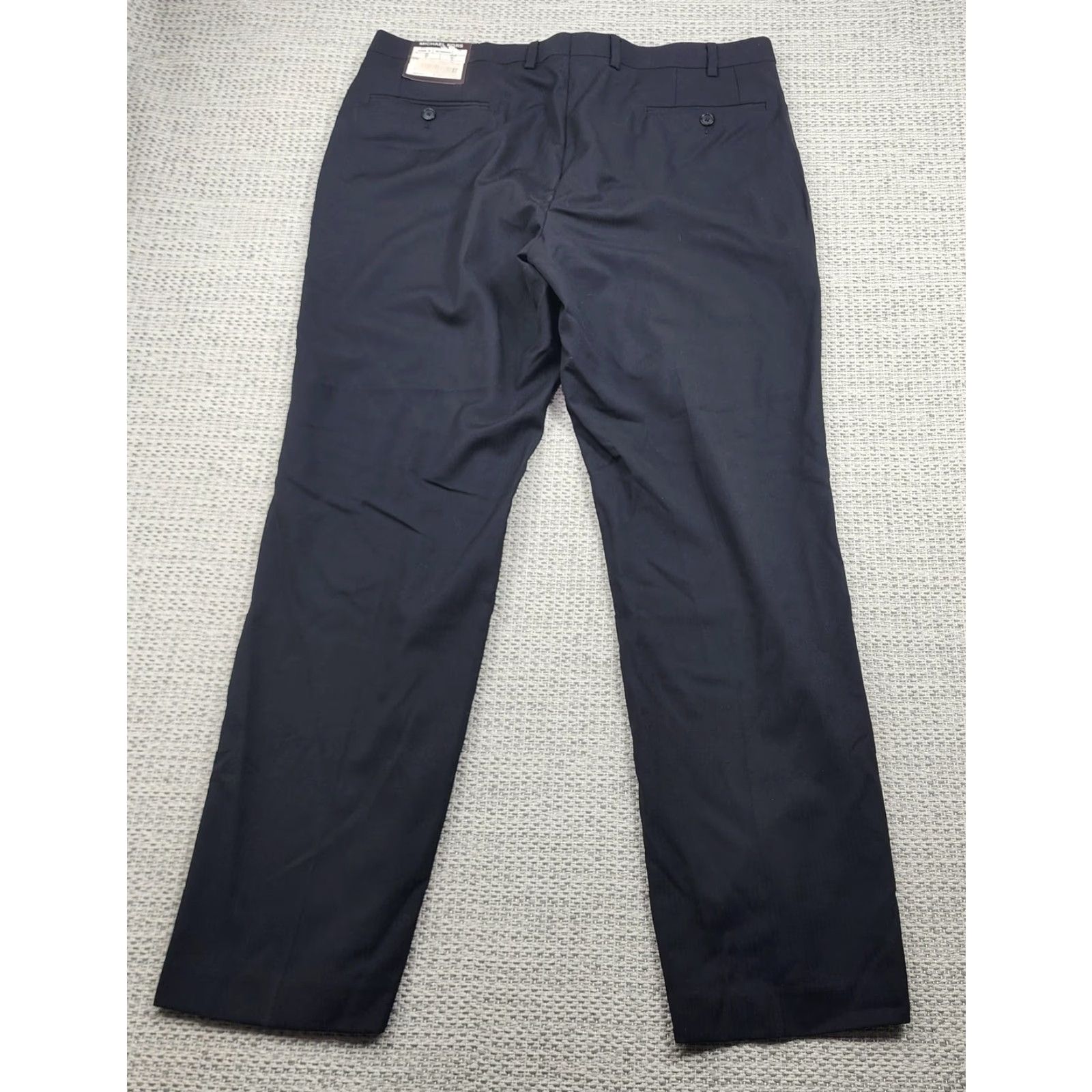 Michael Kors Michael Kors Pants Mens 36x30 Black Wool Blend Flat Front Dress Trousers Formal Shirt? Size US 36 / EU 52 - 2 Thumbnail