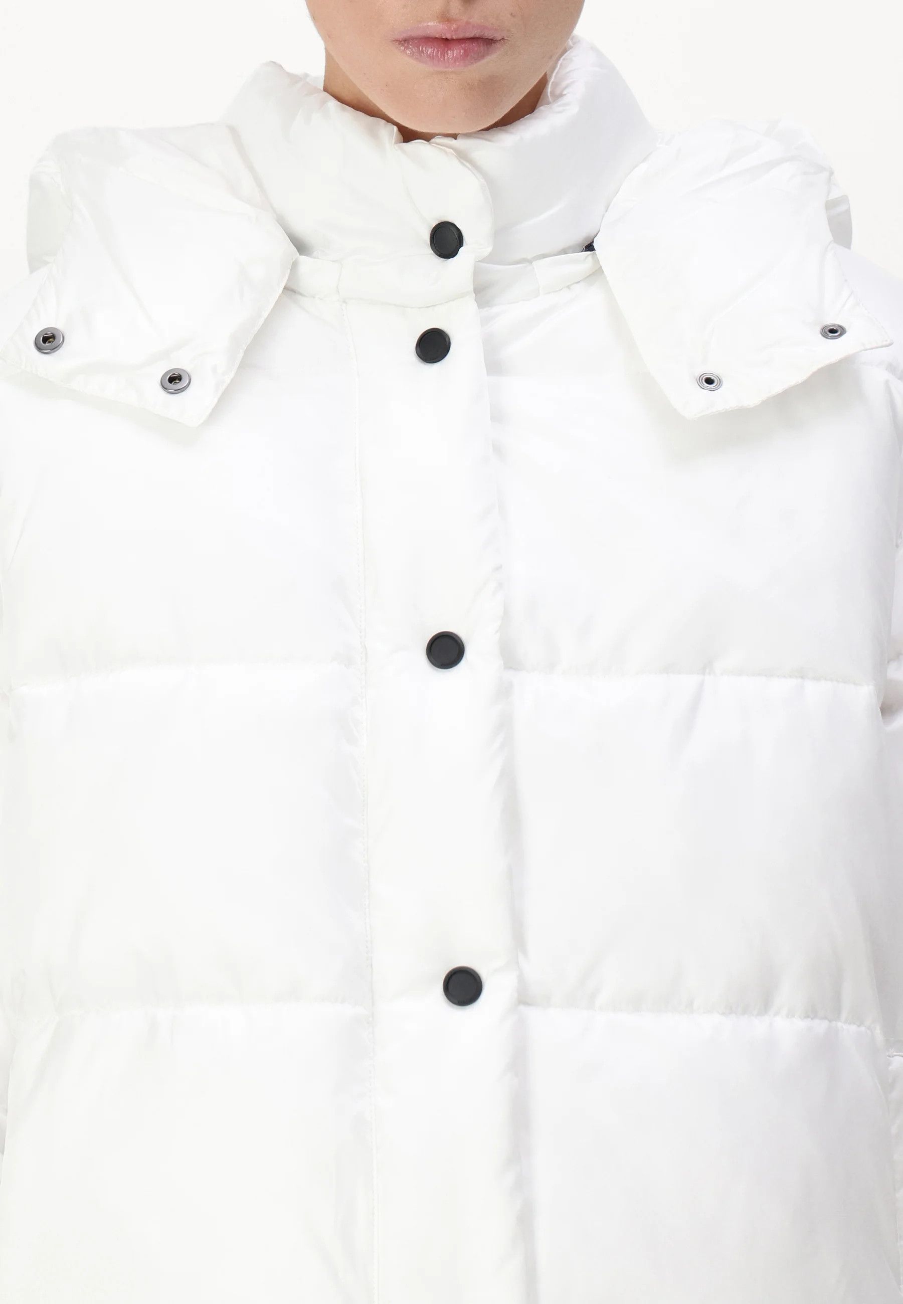 Pinko o1s22i1n0824 Hooded Down Jacket in White Size XS / US 0-2 / IT 36-38 - 4 Thumbnail
