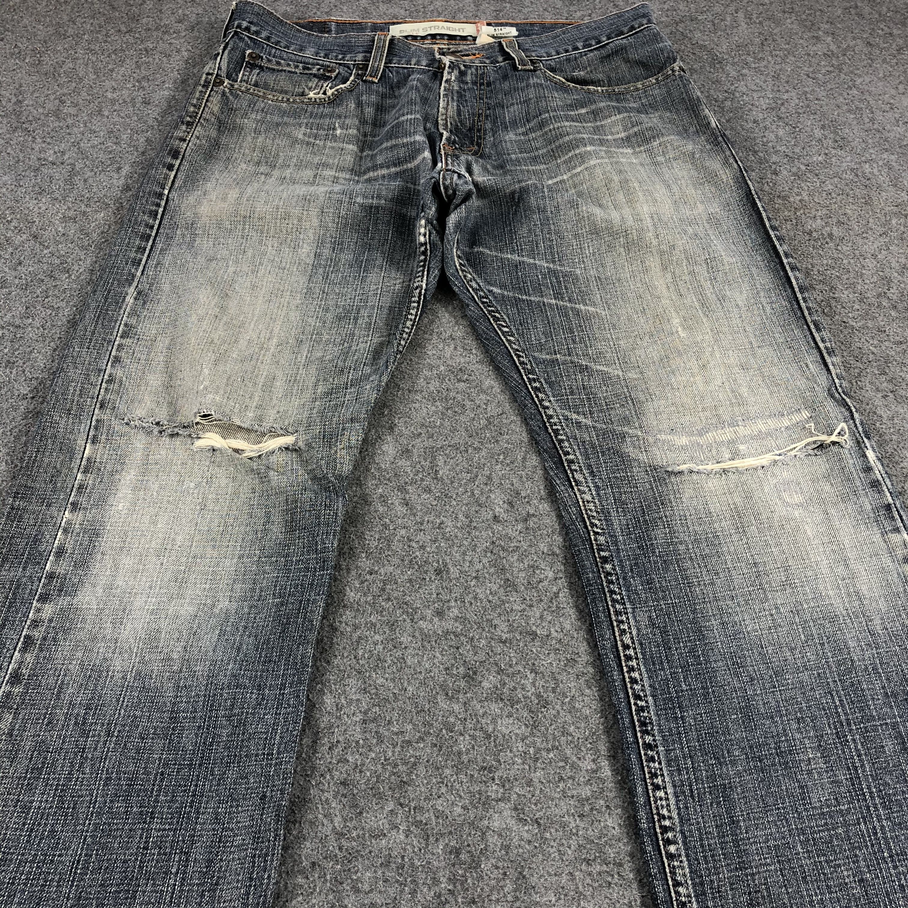 Levi's Vintage Distress Levis 514 Jeans-JM1144 Size US 33 - 3 Thumbnail