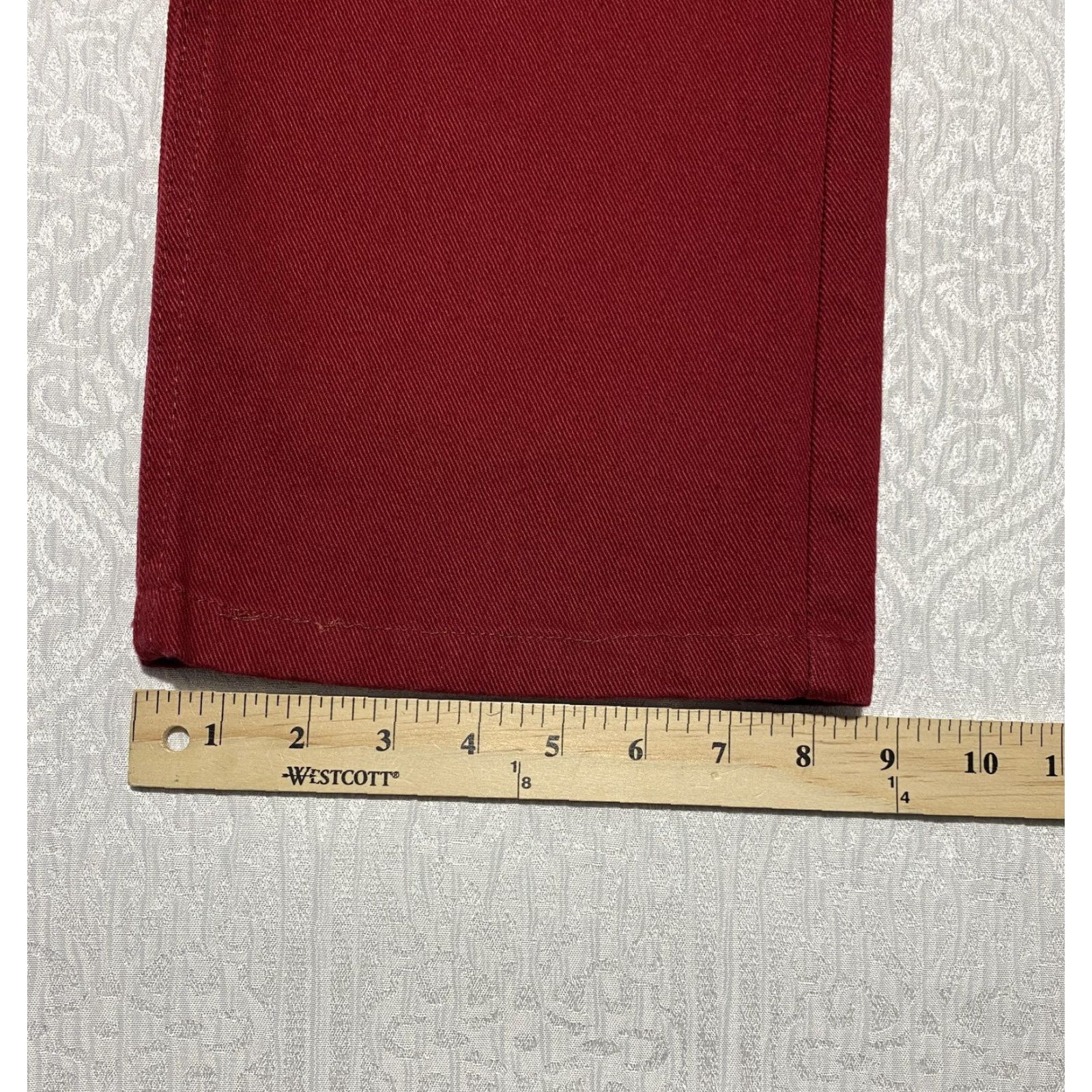 Vintage Noiz Jeans Mens 36x28 Red Straight Leg Premium Cotton Pants Casual Hemmed Size US 36 / EU 52 - 6 Thumbnail