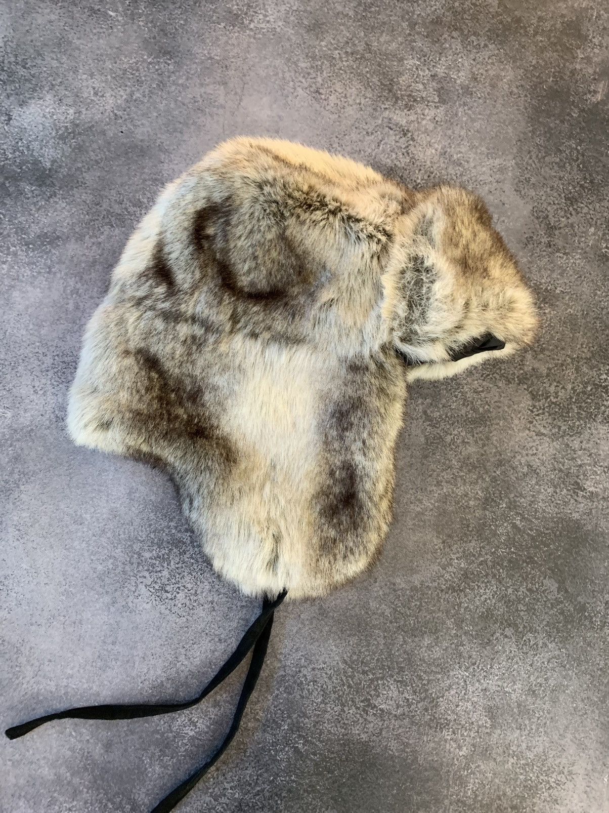 Japanese Brand Vintage Crazy Y2k Mohair Fuzzy Hat Ushanka Punk Huge Size ONE SIZE - 4 Thumbnail