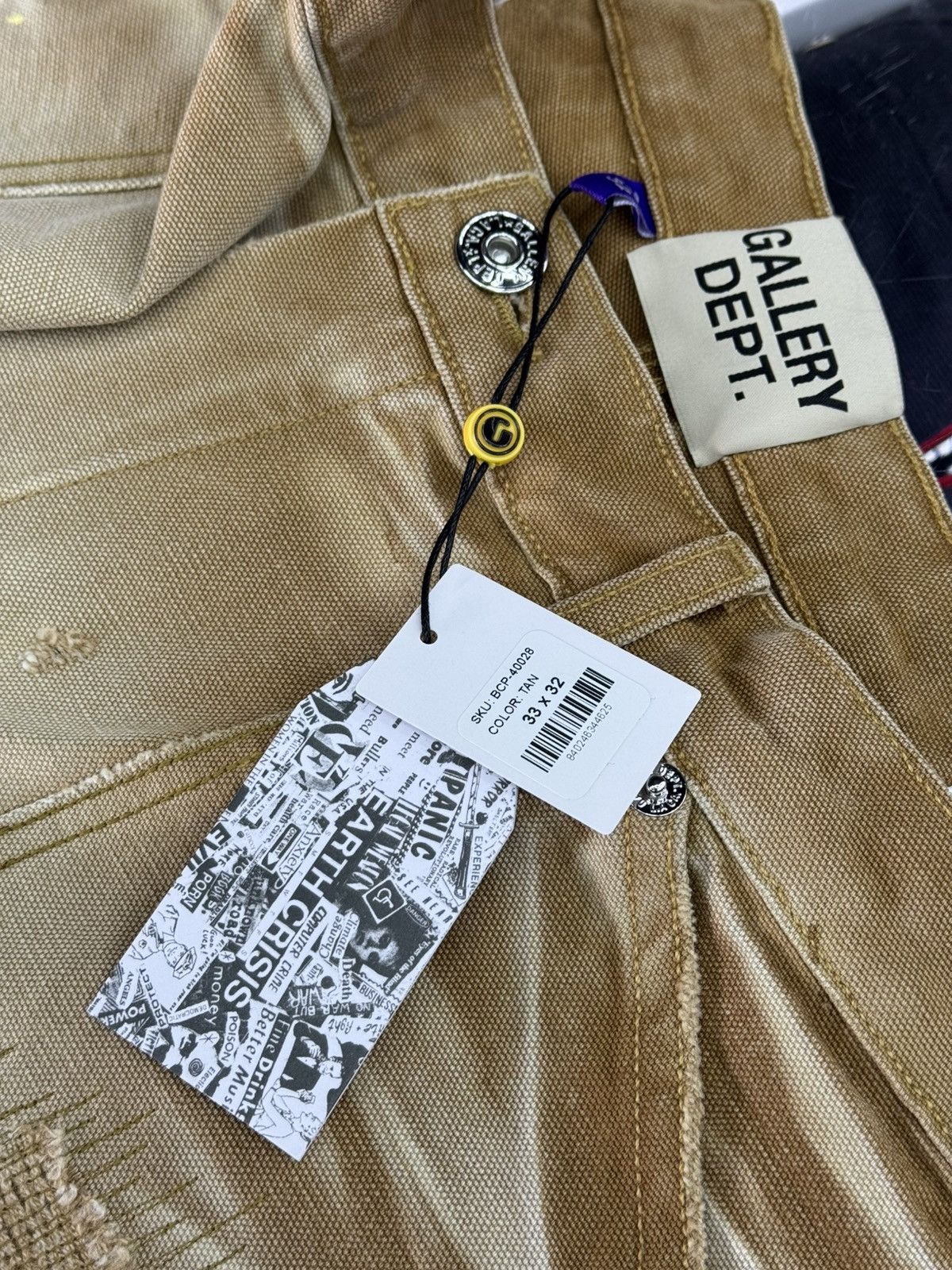 Gallery Dept. Gallery Dept Branko Carpenter Denim Jeans Tan Size US 33 - 13 Thumbnail