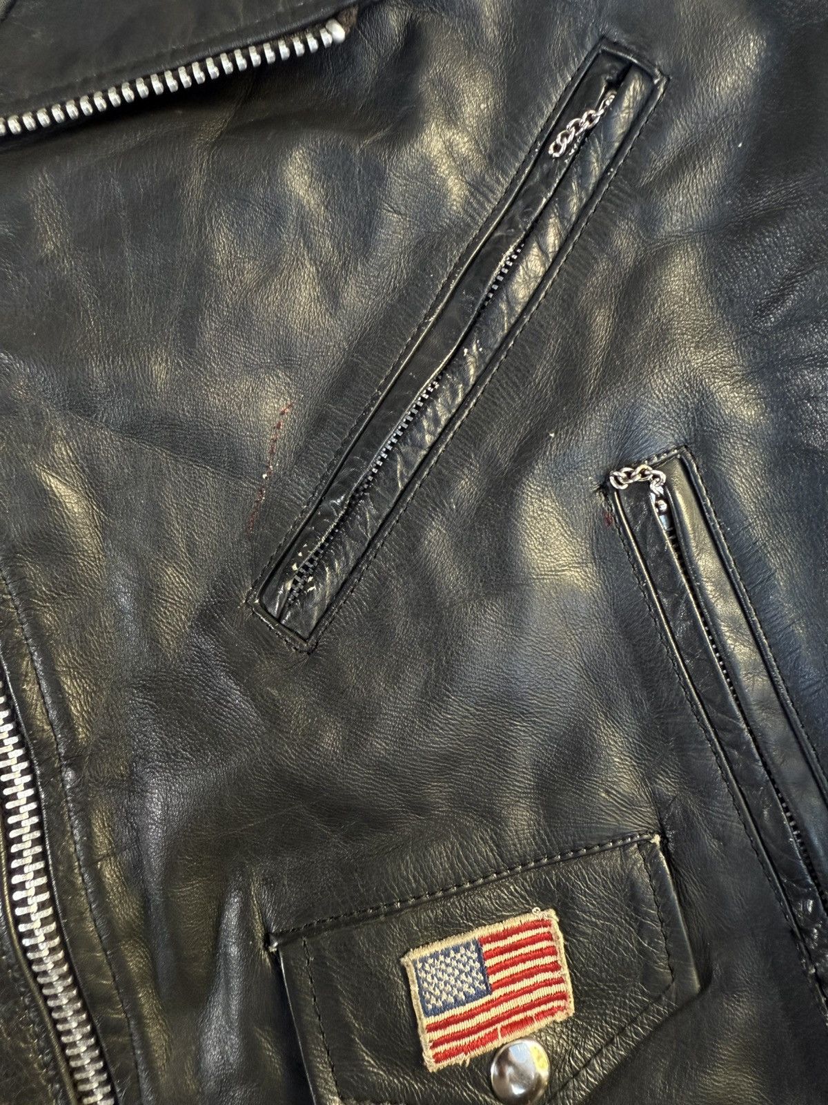 Sears 70's-80's Sears Made in USA Leather Biker Size US S / EU 44-46 / 1 - 4 Thumbnail