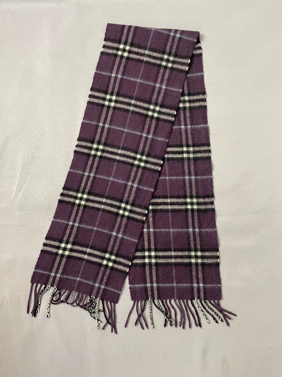 Burberry Burberry Nova Check Purple Scarf Cashmere Size ONE SIZE - 9 Thumbnail