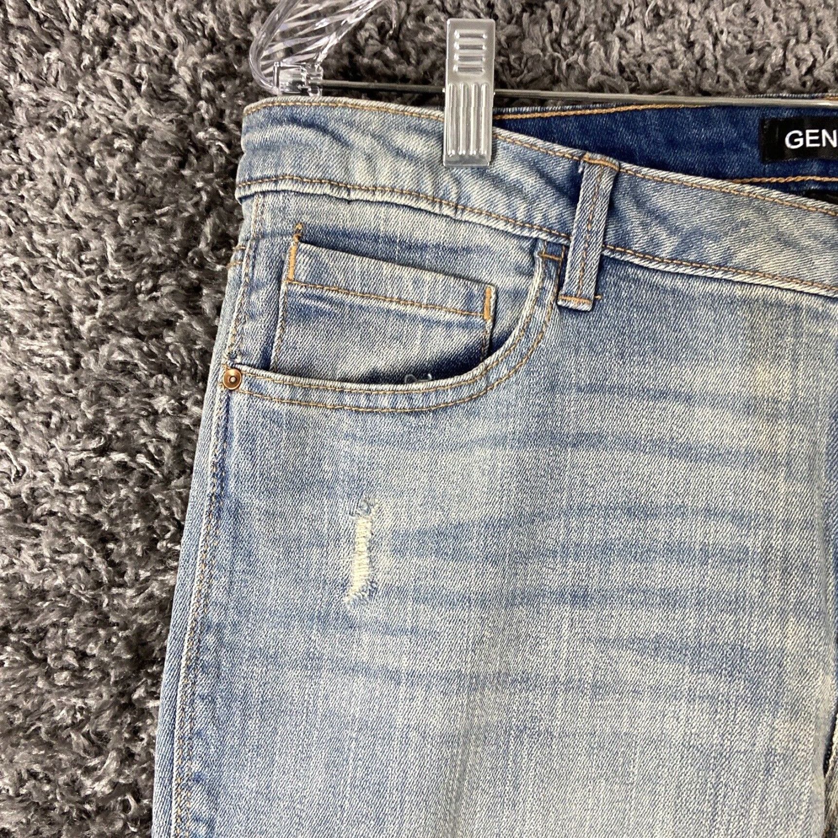 Vintage NEW Generra Distressed Skinny Jeans Blue Women’s 13 Size 34" / US 12 / IT 48 - 5 Thumbnail