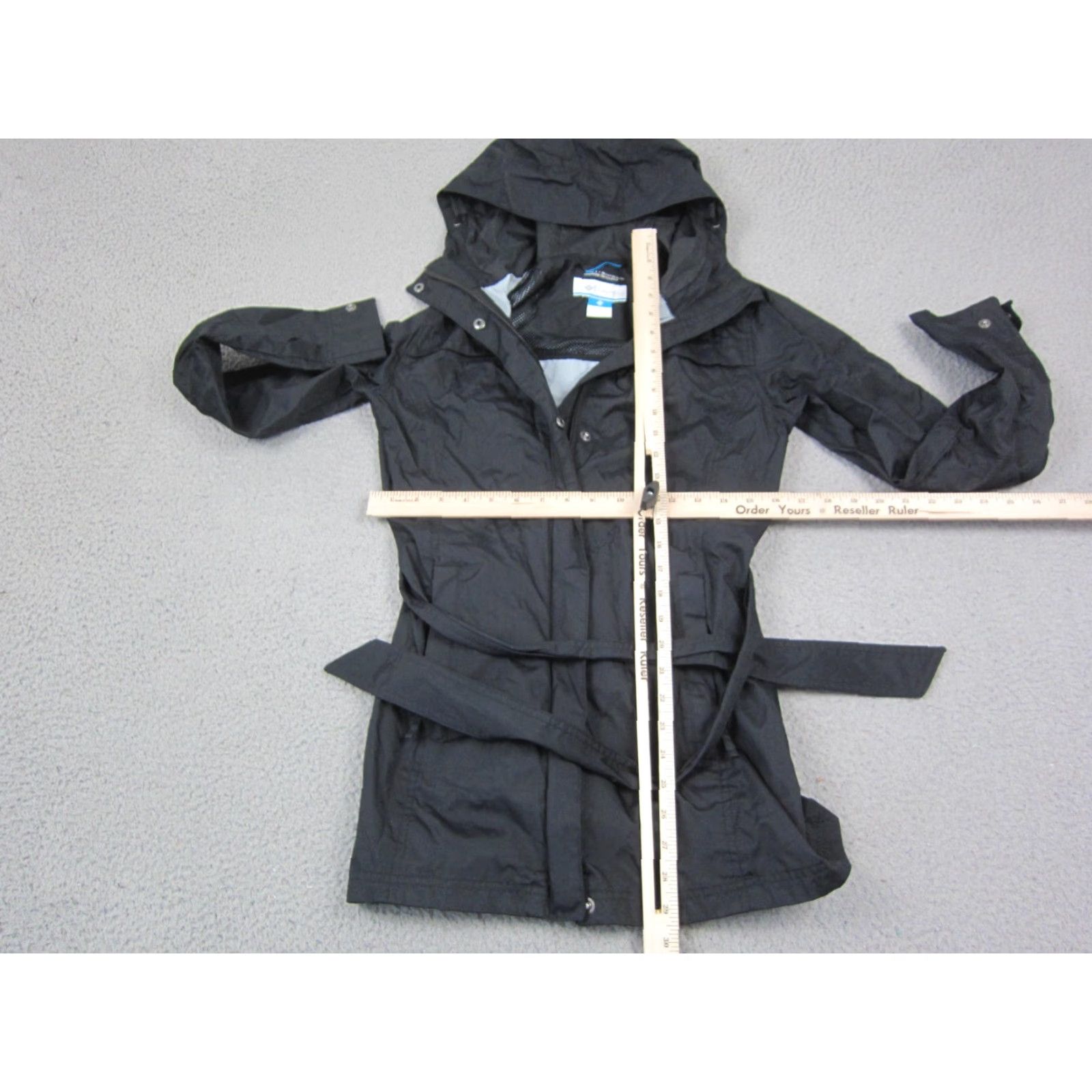 Rains Columbia Jacket Women S Black Trench Coat Omni Shield Belted Softshell Zip Size S / US 4 / IT 40 - 6 Thumbnail