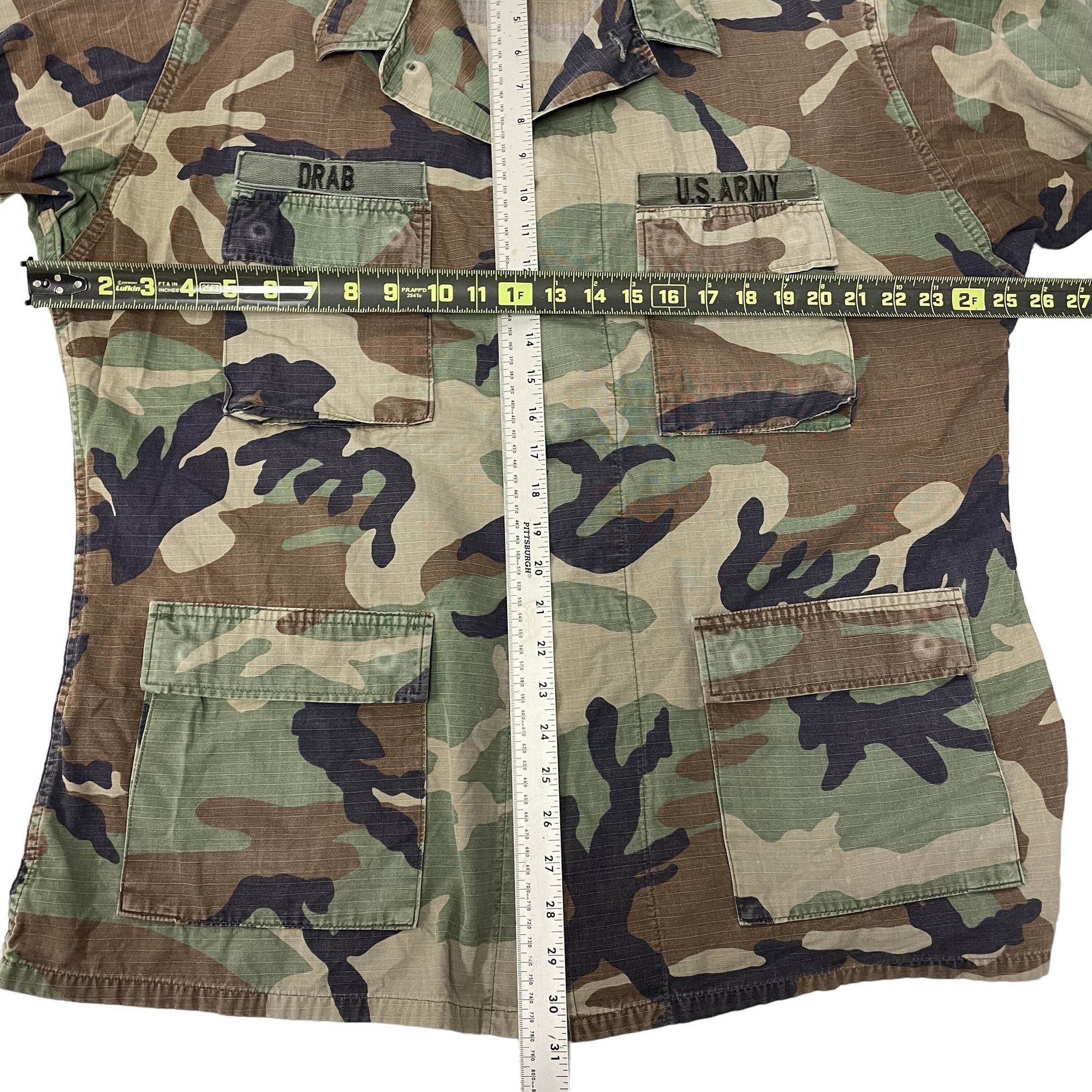 Other Vtg Military Woodland CAMOUFLAGE Hot Weather US Army Shirt Size US L / EU 52-54 / 3 - 7 Thumbnail