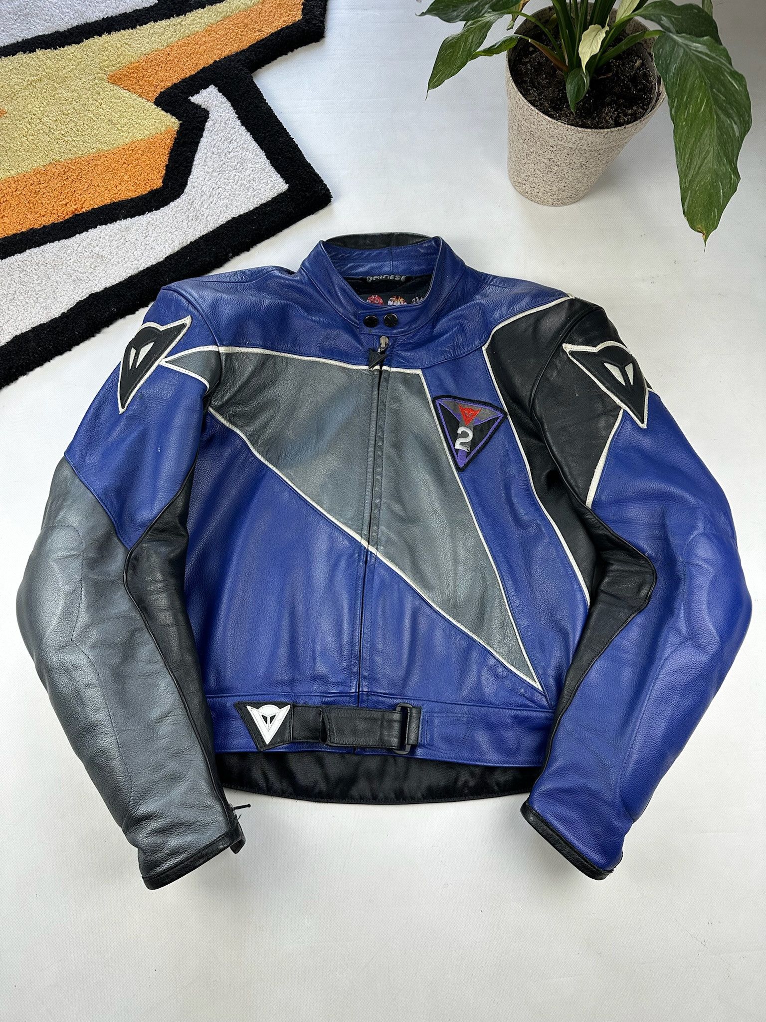 Dainese Vintage Dainese leather jacket moto biker punk tribal 90s Size US XL / EU 56 / 4 - 4 Thumbnail