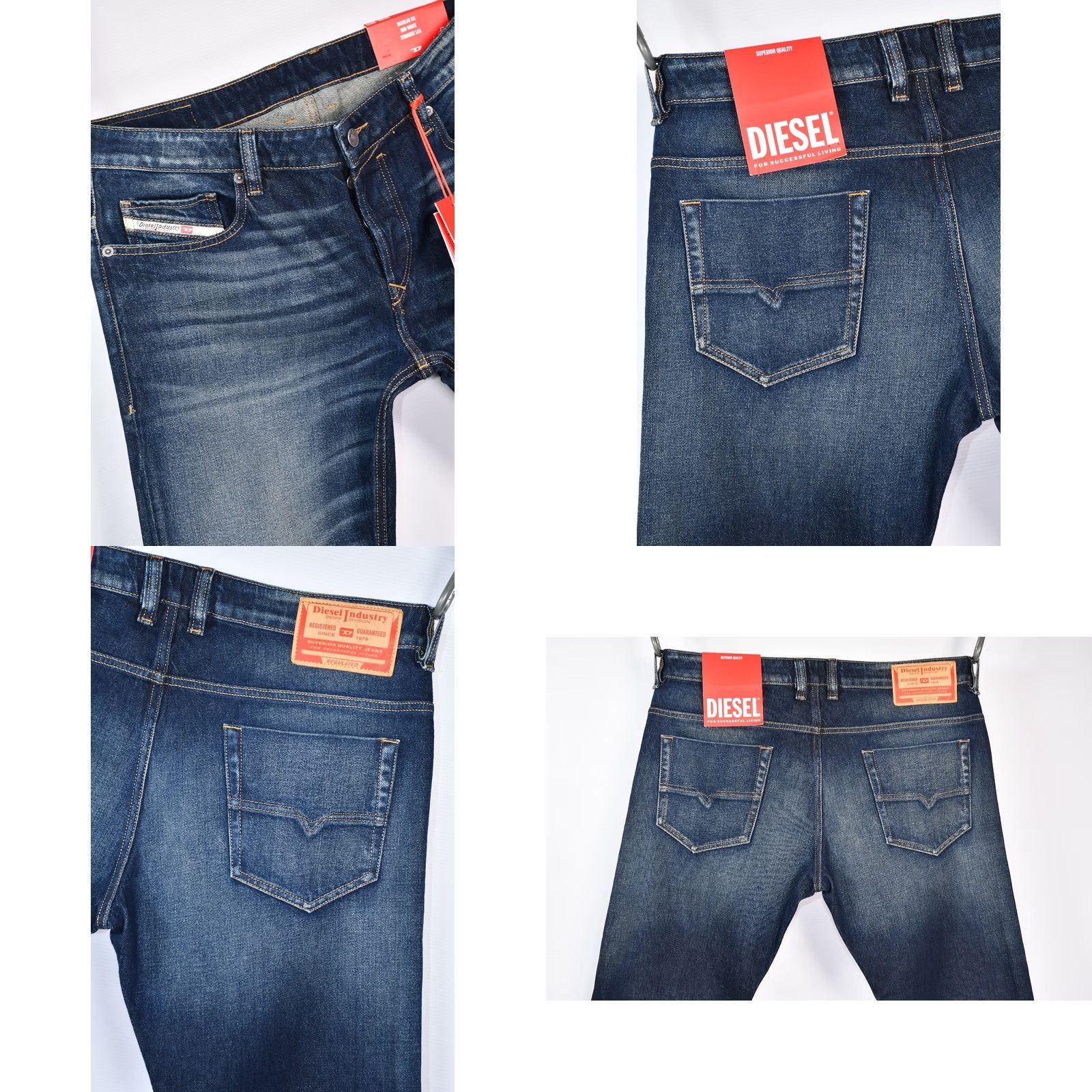 Diesel Diesel SAFADO-X Straight R0EP9 Jeans Men W36/L30 Blue 5-Pocket Stretch Denim Brand Diesel SAFADO-X Jeans Mens Size US 36 / EU 52 - 8 Thumbnail