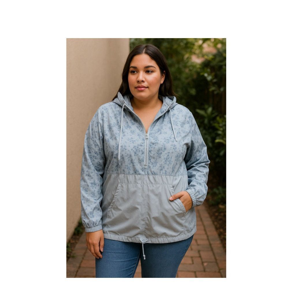 Other Light Blue Floral Windbreaker SG Sport 1X Plus Size Size XL / US 12-14 / IT 48-50 - 1 Thumbnail