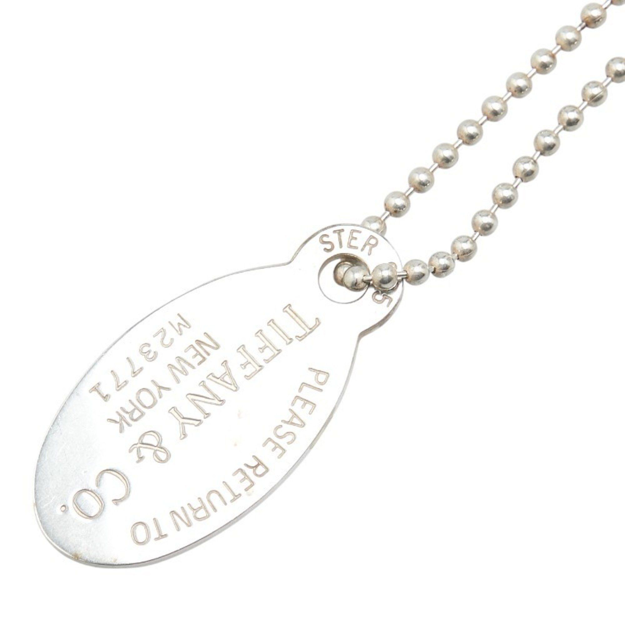 Tiffany Return to Oval Tag Necklace in 925 Sterling Silver