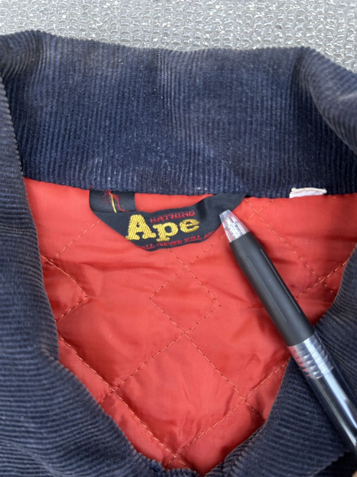 Bape Navy 90s Bape General Made College Varsity corduroy Size US M / EU 48-50 / 2 - 6 Thumbnail