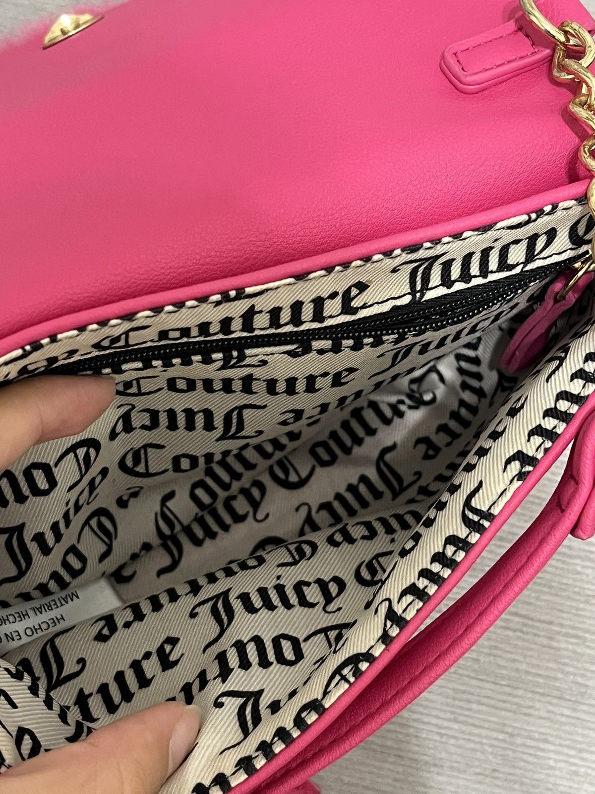 Juicy Couture Juicy Couture Hot Pink Fluffy Flap Bag Size ONE SIZE - 2 Thumbnail