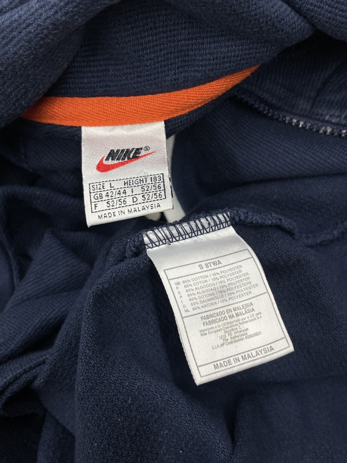 Vintage Nike 1/4 Half Zip Sweatshirt Navy Double Logo Y2K