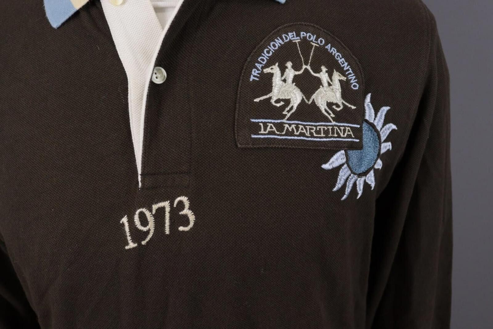 La Martina La Martina Archive 1973 Brown Rubgy Polo Shirt Size M Size US M / EU 48-50 / 2 - 4 Thumbnail