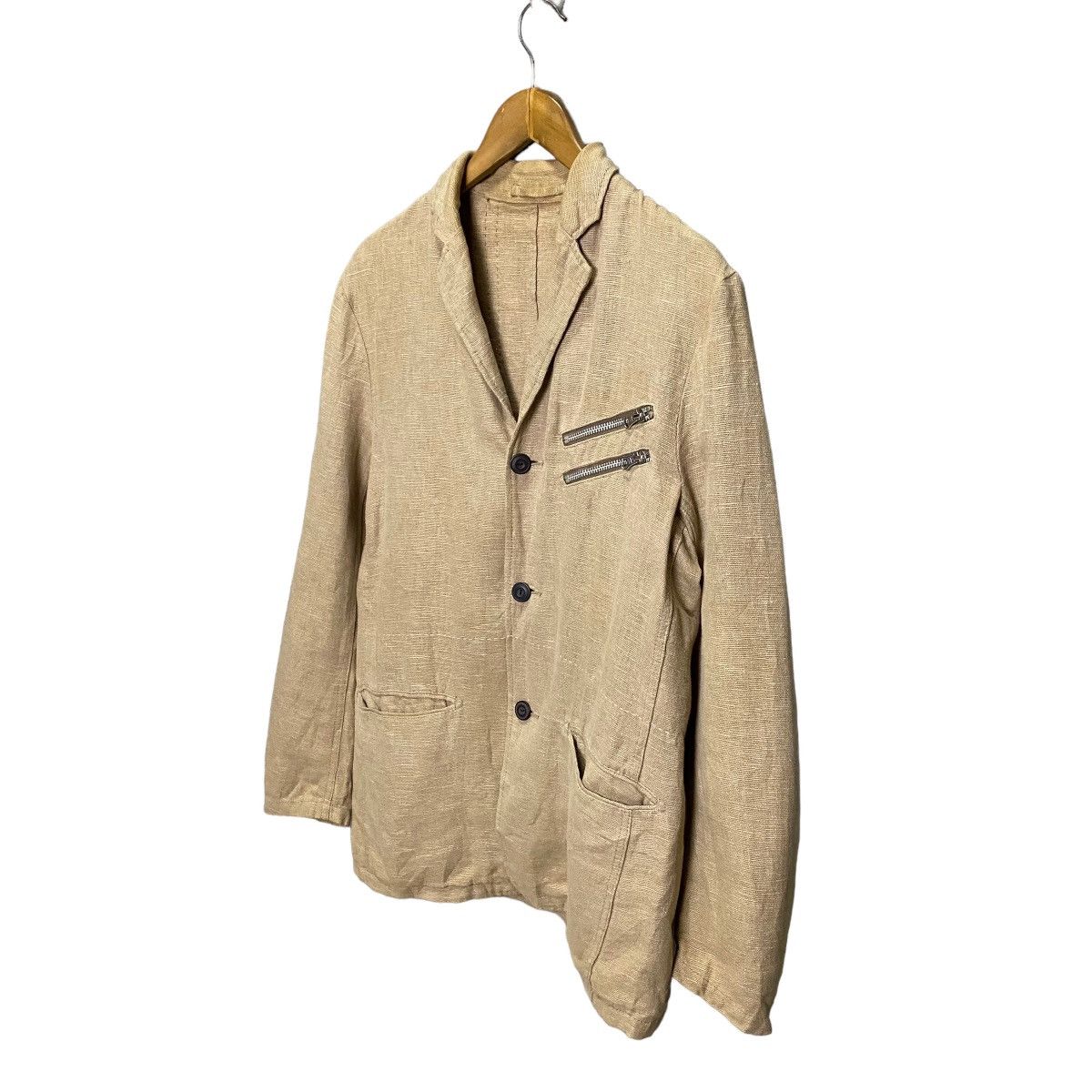 Japanese Brand × PPFM × Vintage PPFM linen punk style blazer coat Size 36R - 3 Thumbnail