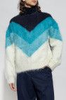 Bottega Veneta o1w1db10925 Wool Mohair Chevron Jumper Sweater in Multicolor Size US L / EU 52-54 / 3 - 3 Thumbnail