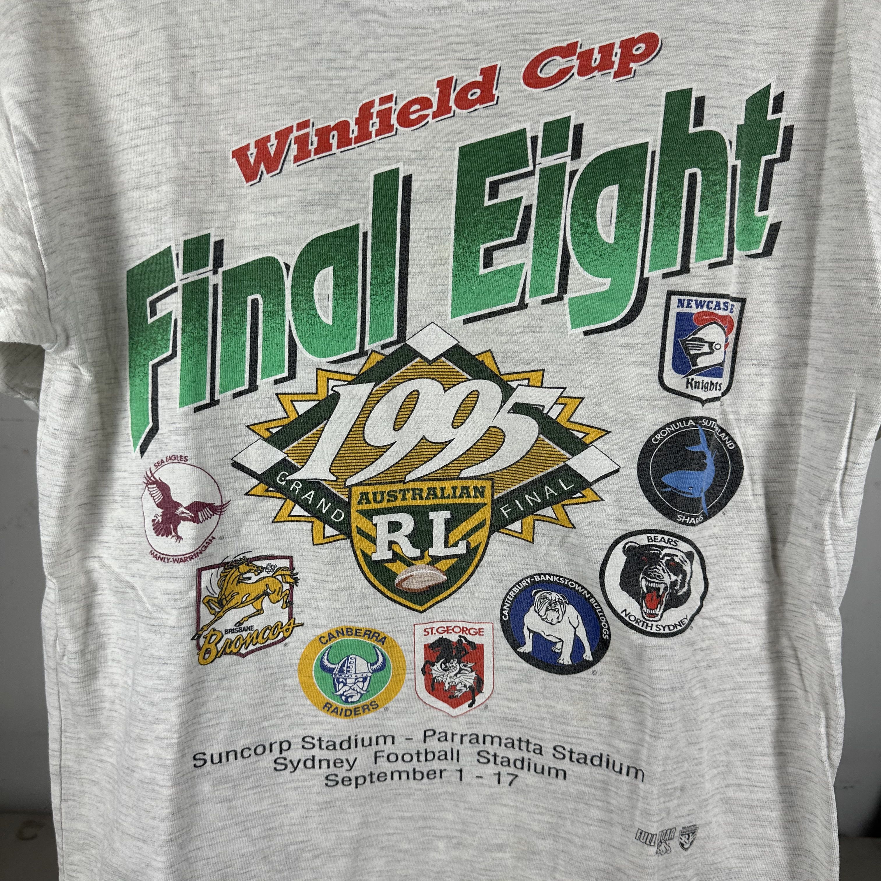 Vintage ​​​Vintage 1995 NRL Winfield Cup Rugby Final Eight T-shirt Size US M / EU 48-50 / 2 - 2 Thumbnail