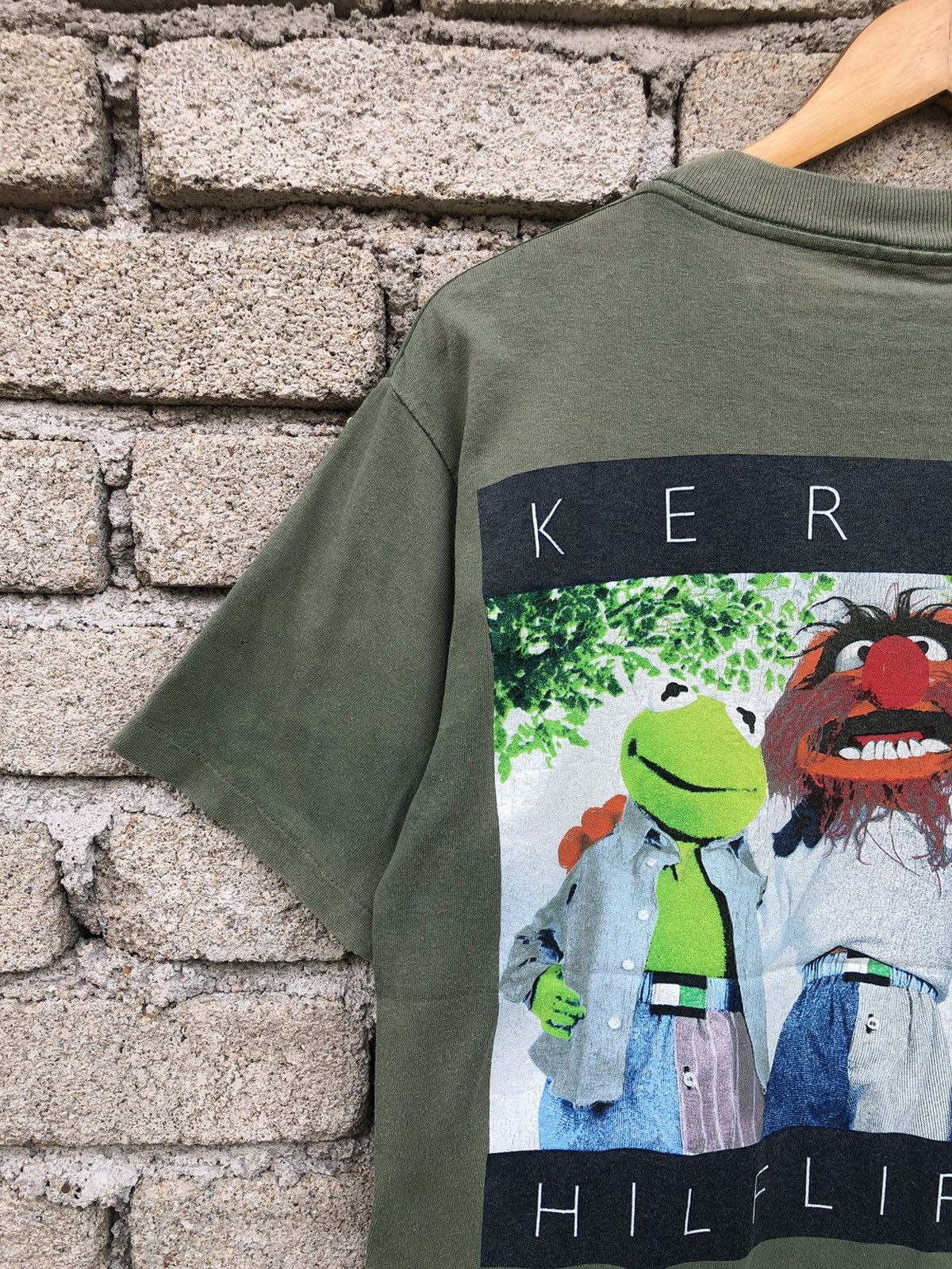 Vintage RARE VTG 90s Kermie Hilflipper Kermit Muppets Parody Tshirt Size US M / EU 48-50 / 2 - 16 Thumbnail
