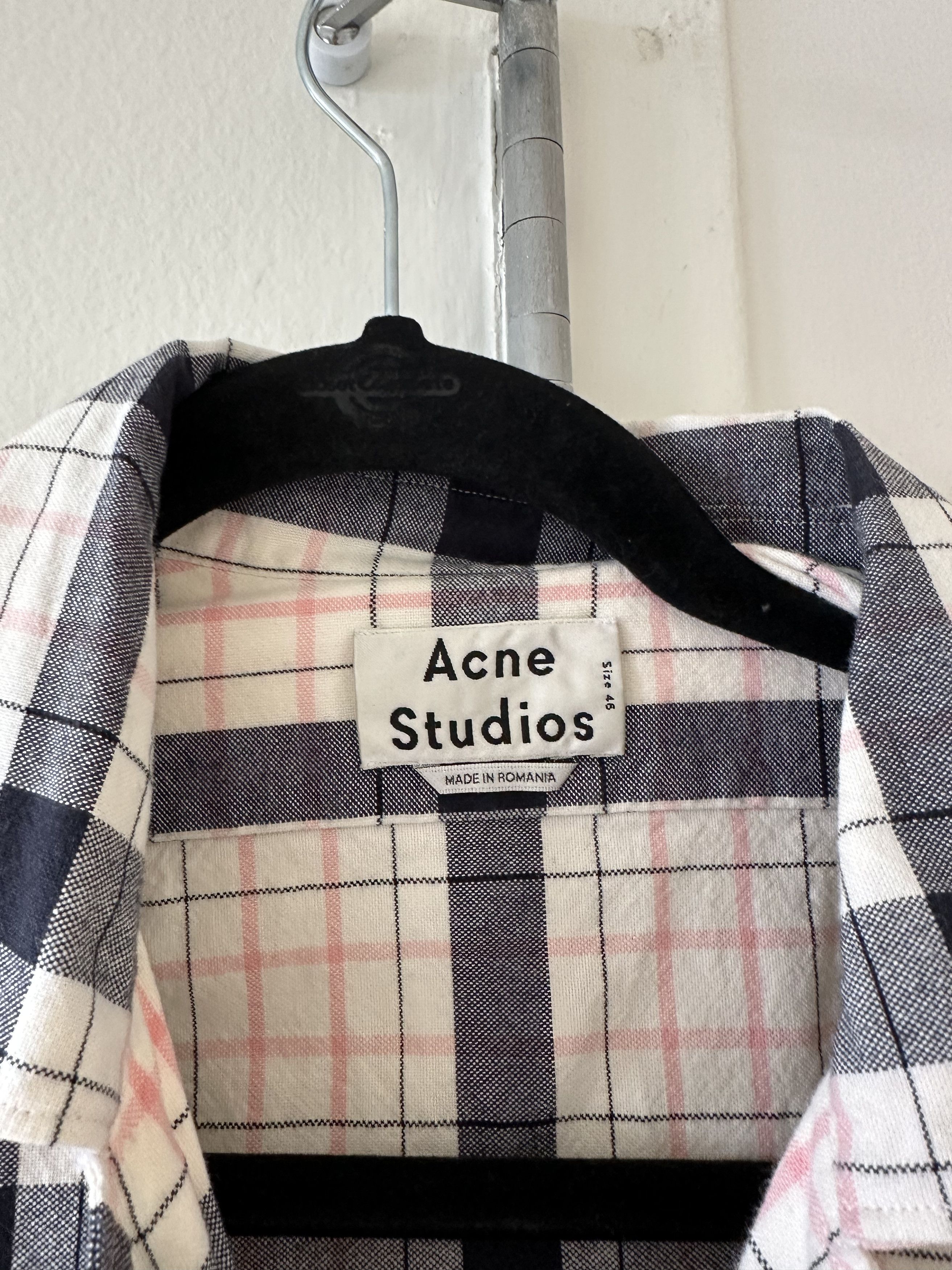 Acne Studios Acne Studios Elms Big Check Camp Collar Shirt Size US S / EU 44-46 / 1 - 2 Thumbnail