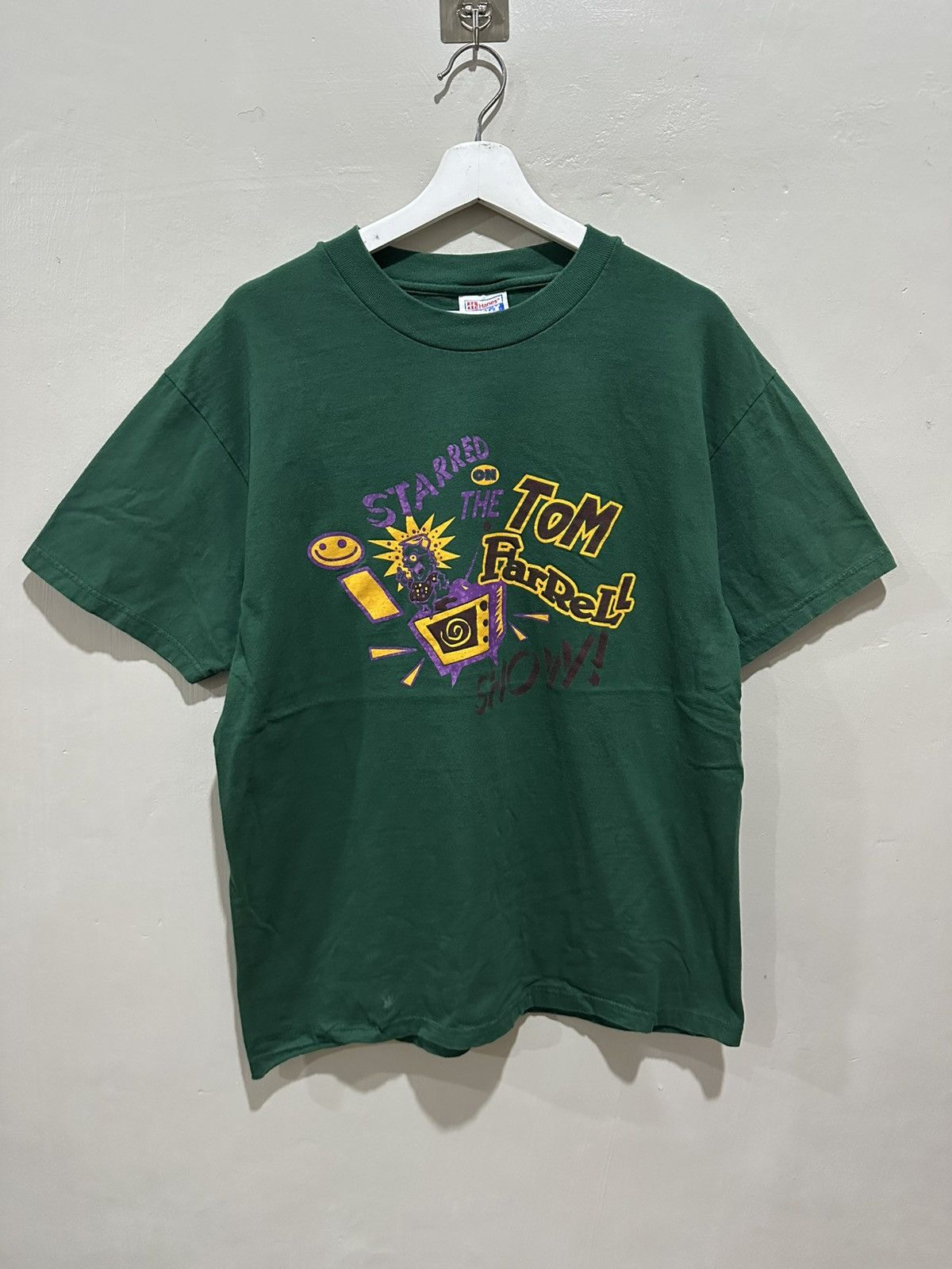 Hanes × Vintage Tom Farrell Show x Tshirt x Vintage Size US L / EU 52-54 / 3 - 1 Thumbnail