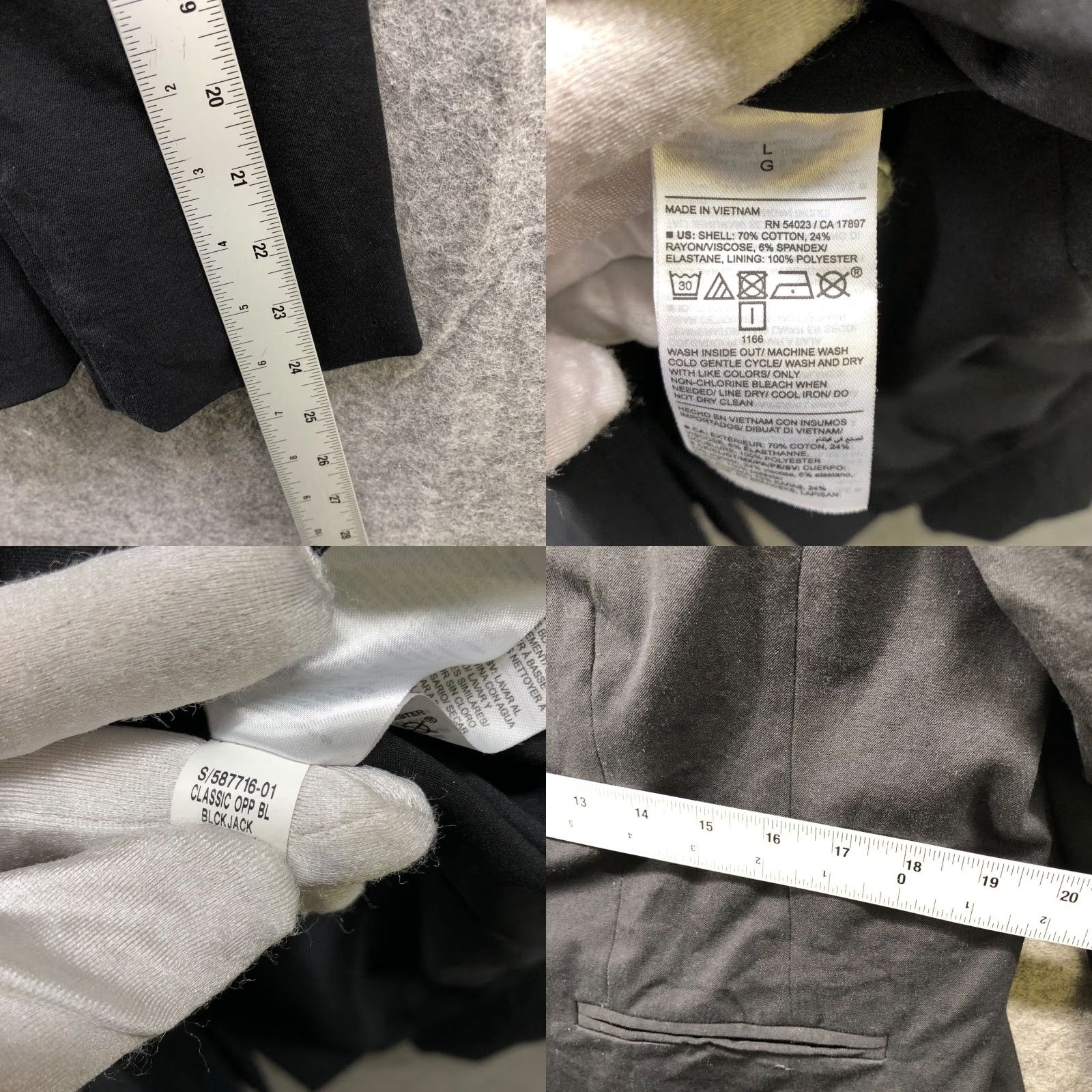 Old Navy Old Navy Blazer Womens L One-Button Stretch Cotton Black Career Workwear Jacket Size L / US 10 / IT 46 - 8 Thumbnail