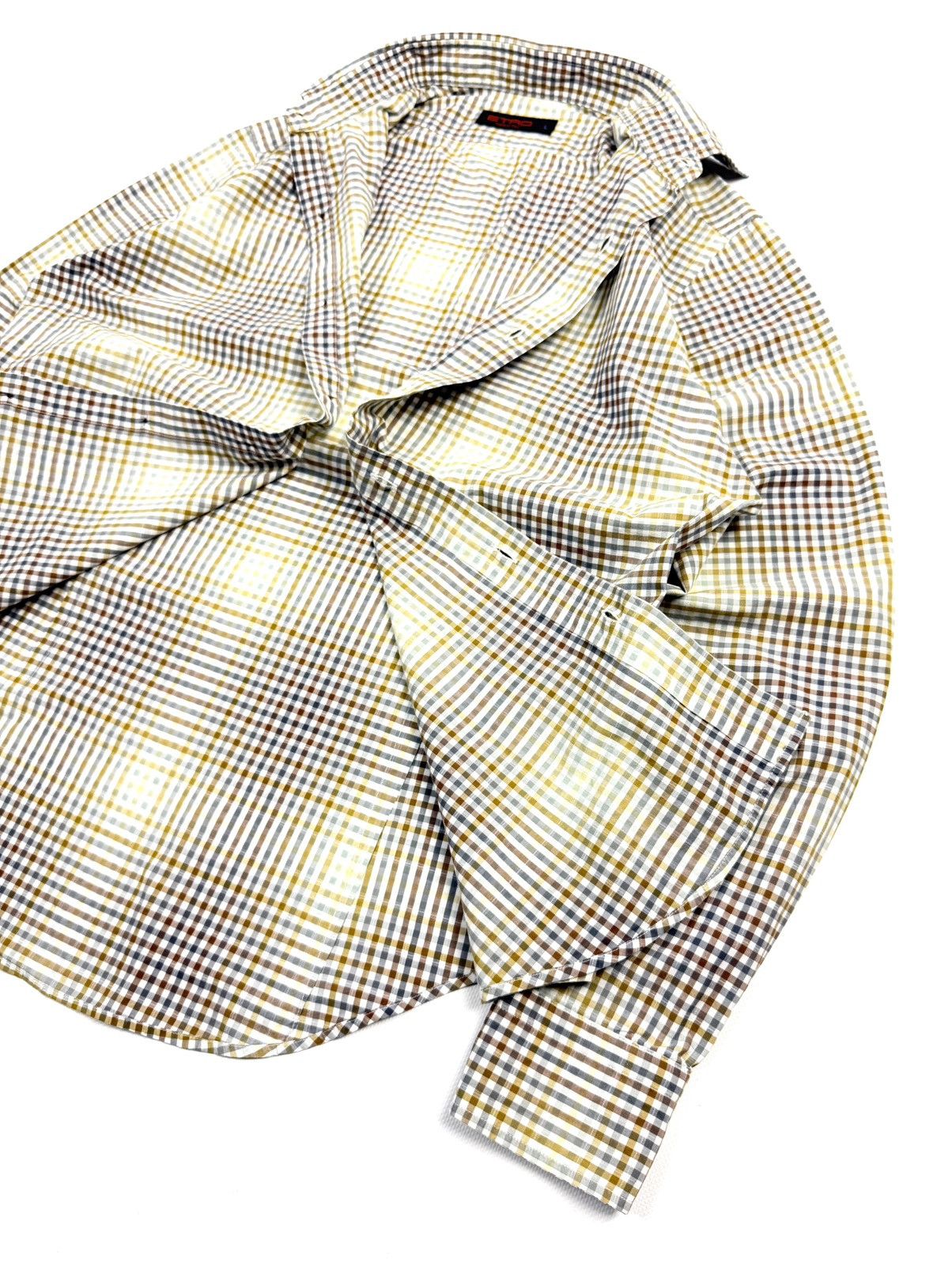 Etro Etro Vintage Plaid Button-Up Shirt Cotton Italy L Luxyry Size US L / EU 52-54 / 3 - 8 Thumbnail