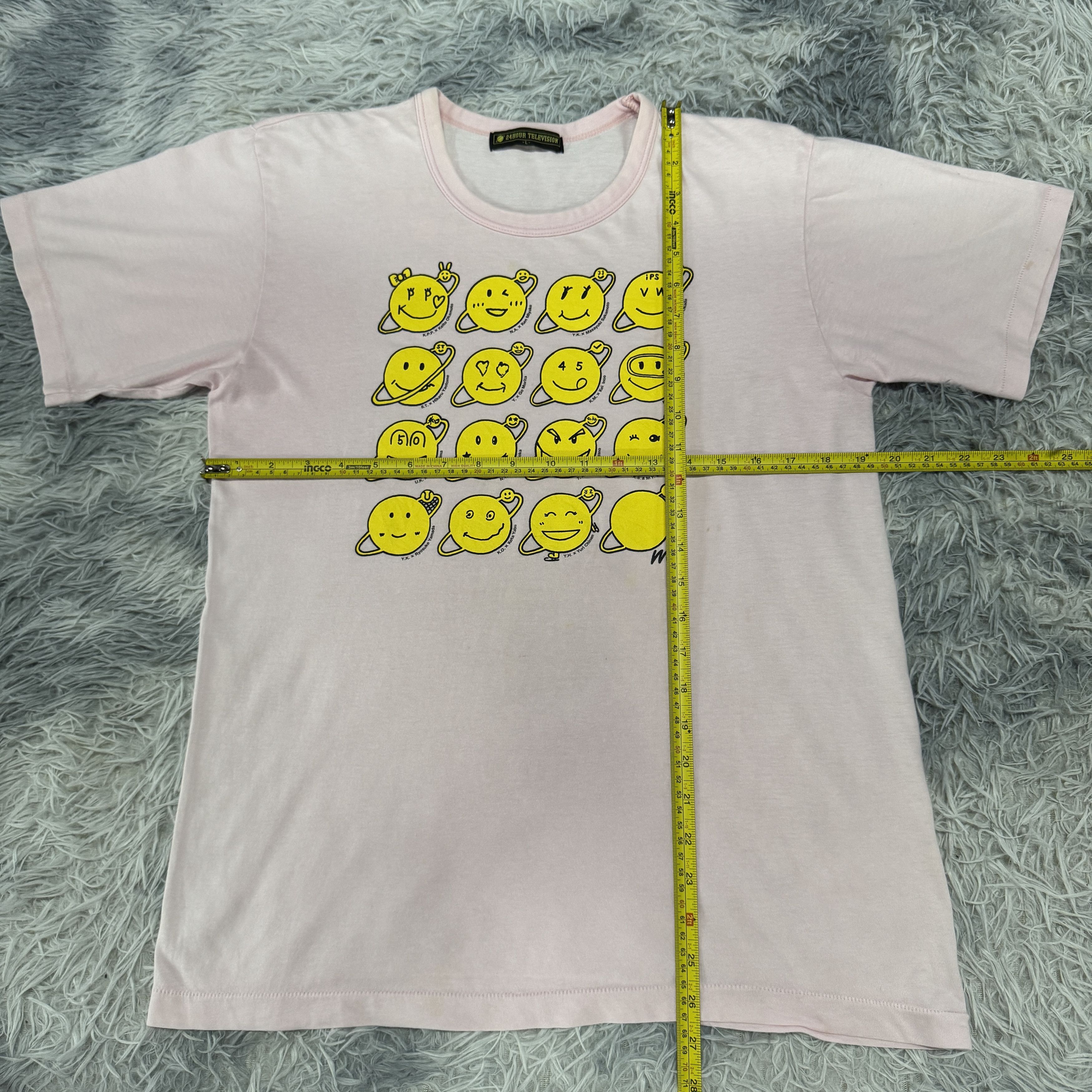 Vintage Vintage Sunfaded 24 hours Television Happy Earth Smiley Size US L / EU 52-54 / 3 - 5 Thumbnail