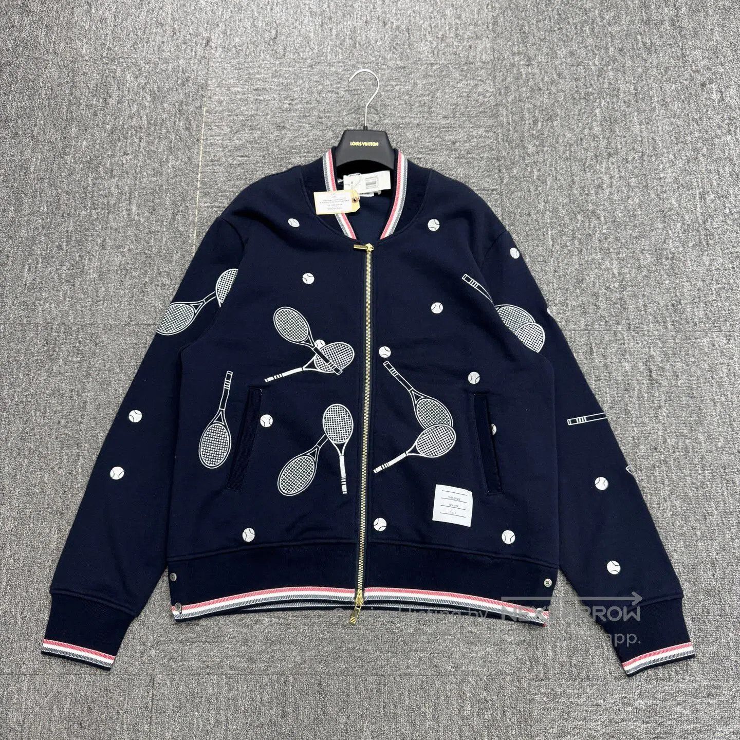 Thom Browne Thom Browne Tennis racket embroidered hoodie| Size US XL / EU 56 / 4 - 1 Thumbnail