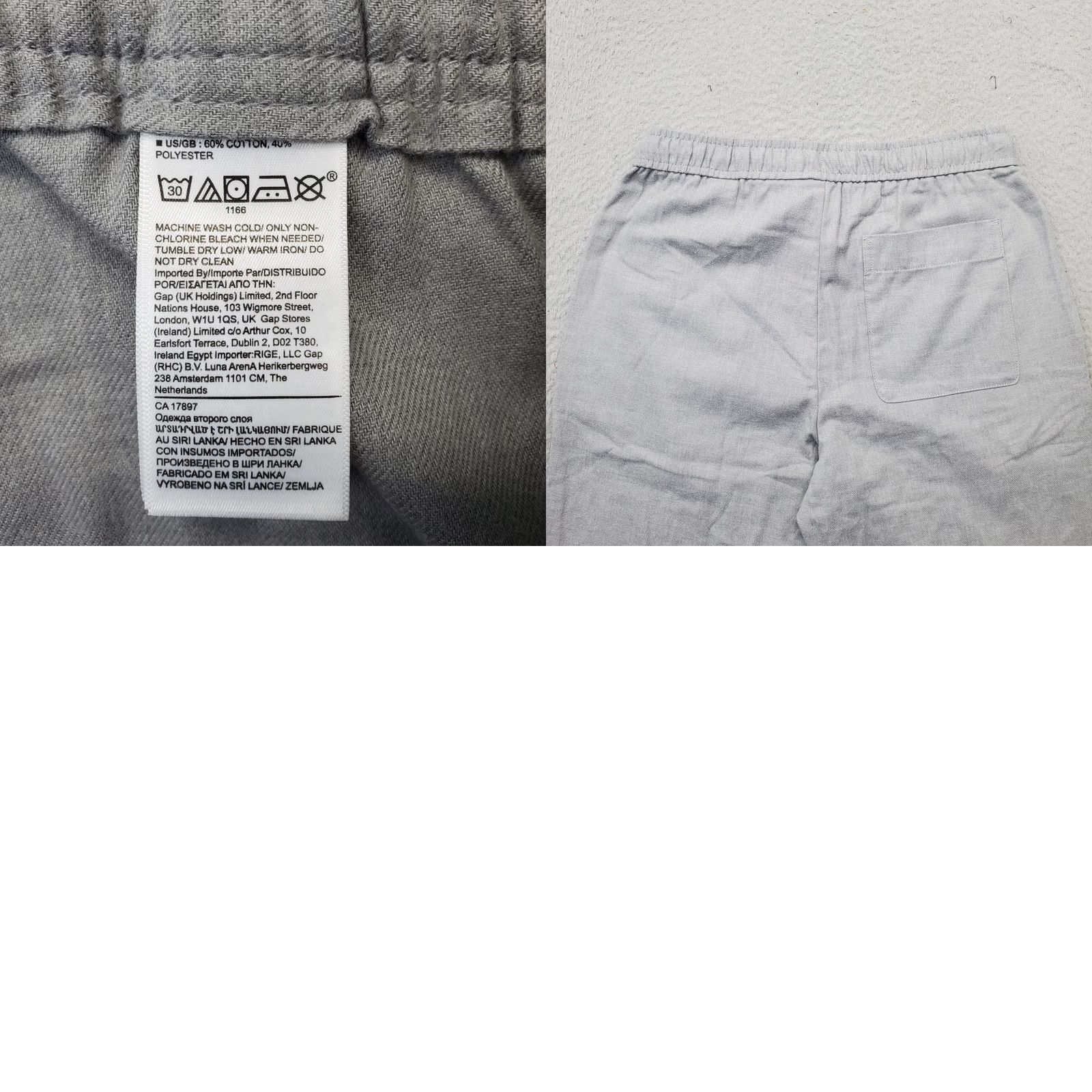 Banana Republic Banana Republic Pants Womens Small Gray Straight Leg Elastic Waist Drawstring Size 28" / US 6 / IT 42 - 8 Thumbnail