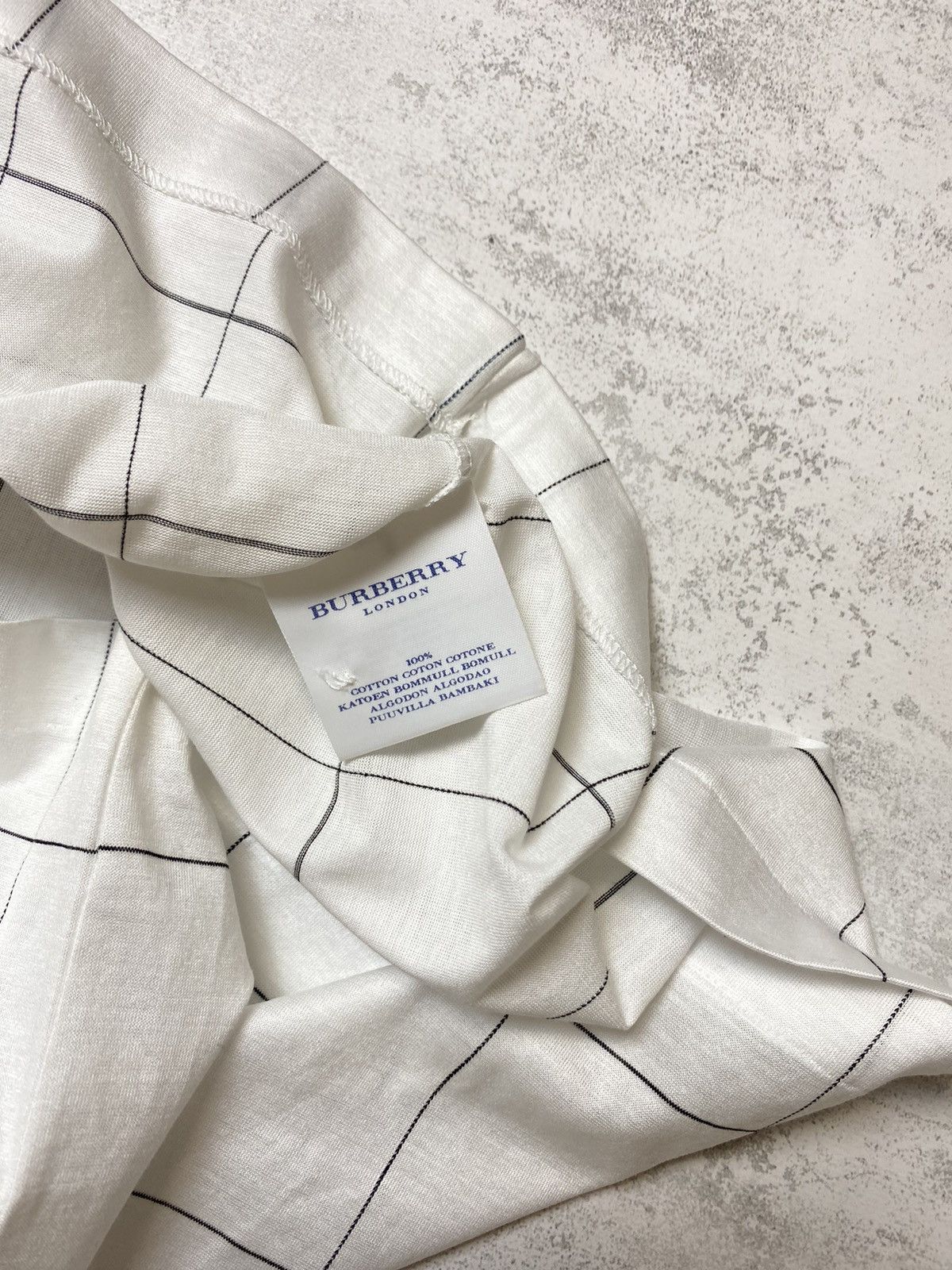 Burberry Burberry Golf Vintage White Grid Check Polo Shirt Cotton Size US S / EU 44-46 / 1 - 3 Thumbnail