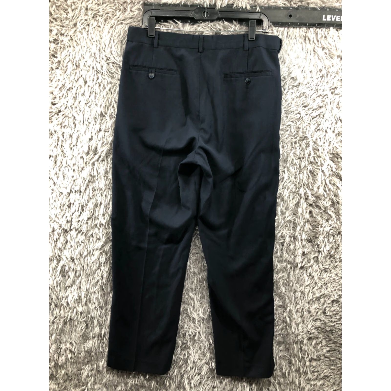 Roundtree & Yorke Roundtree & Yorke Dress Pants 34x30 Mens Black Easy Care Stretch 5-Pocket Hook Eye Flat Front Regular Size US 34 / EU 50 - 5 Thumbnail