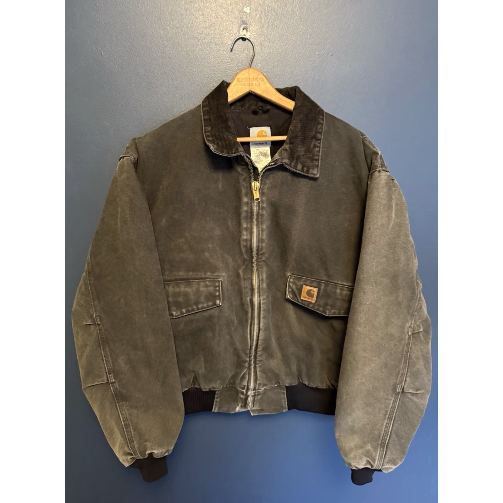 Carhartt VINTAGE Carhartt Jacket Black Cotton Zip Work 2XL Men Size US XXL / EU 58 / 5 - 3 Thumbnail