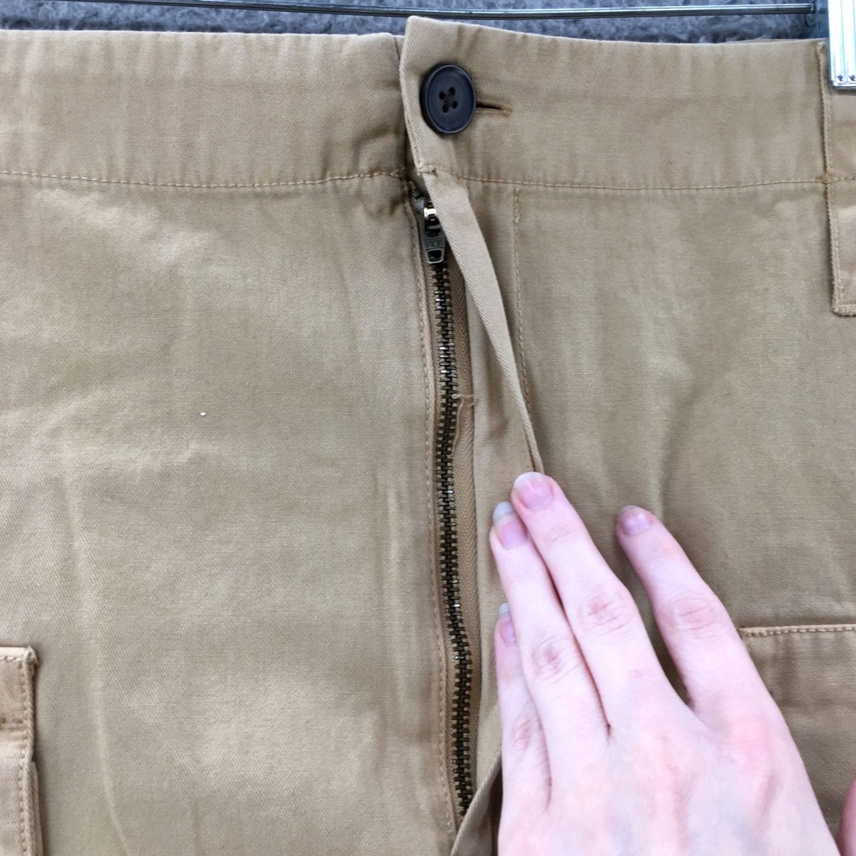 Vintage Universal Thread A-Line Mini Skirt Womens 26 Beige Pocket Zip NEW Size 26" / US 2 / IT 38 - 3 Thumbnail
