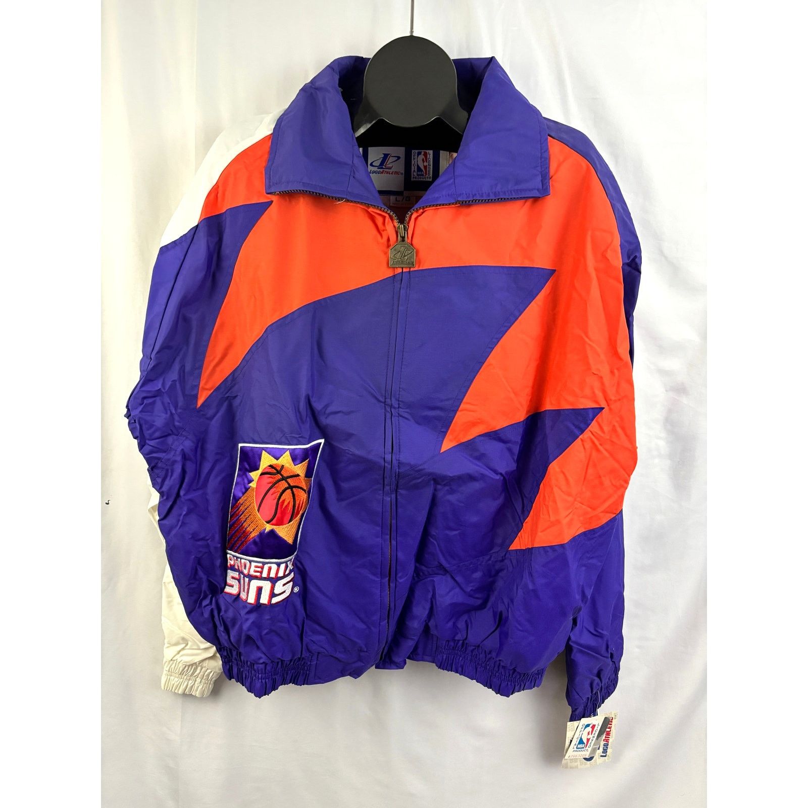 Logo Athletic Phoenix Suns NBA Sharktooth Windbreaker Jacket L NWT Vtg Size US L / EU 52-54 / 3 - 1 Thumbnail