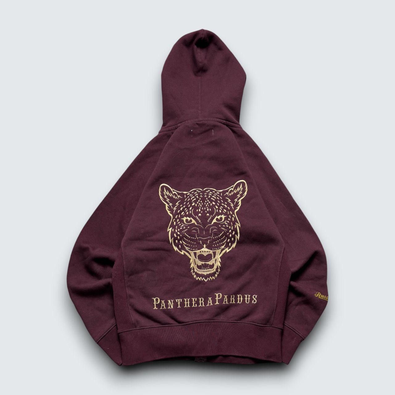 Japanese Brand 00s Embroidered Hoodie Burgundy M Size US M / EU 48-50 / 2 - 1 Thumbnail