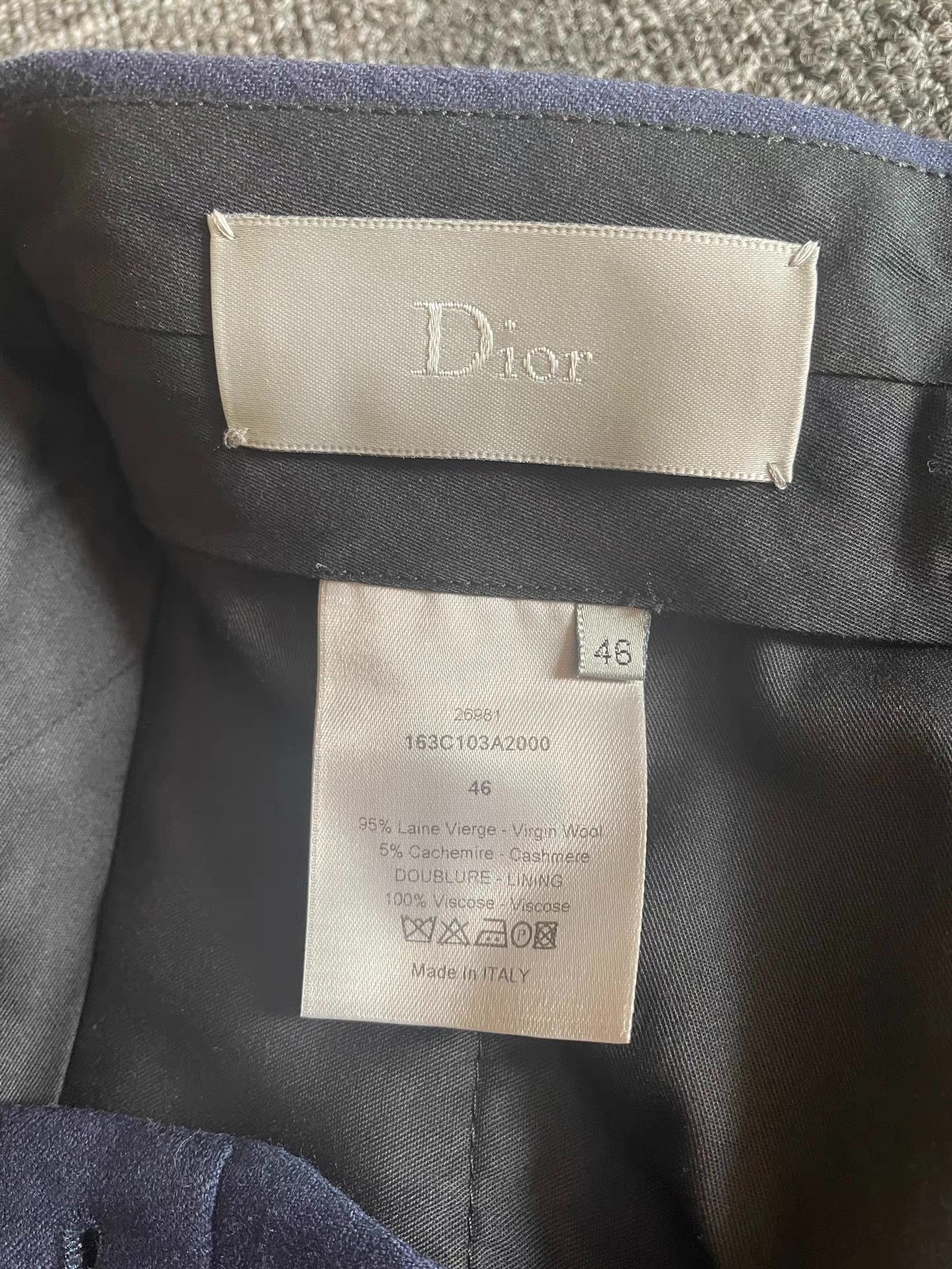 Dior Dior blue wool trousers Q4 Size US 30 / EU 46 - 7 Thumbnail