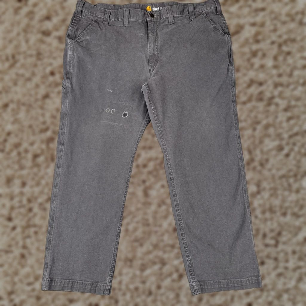 Carhartt Carhartt Pants 46x30 Gray Rugged Flex Rigby Dungaree Carpenter Relaxed Fit Mens Size US 30 / EU 46 - 1 Thumbnail