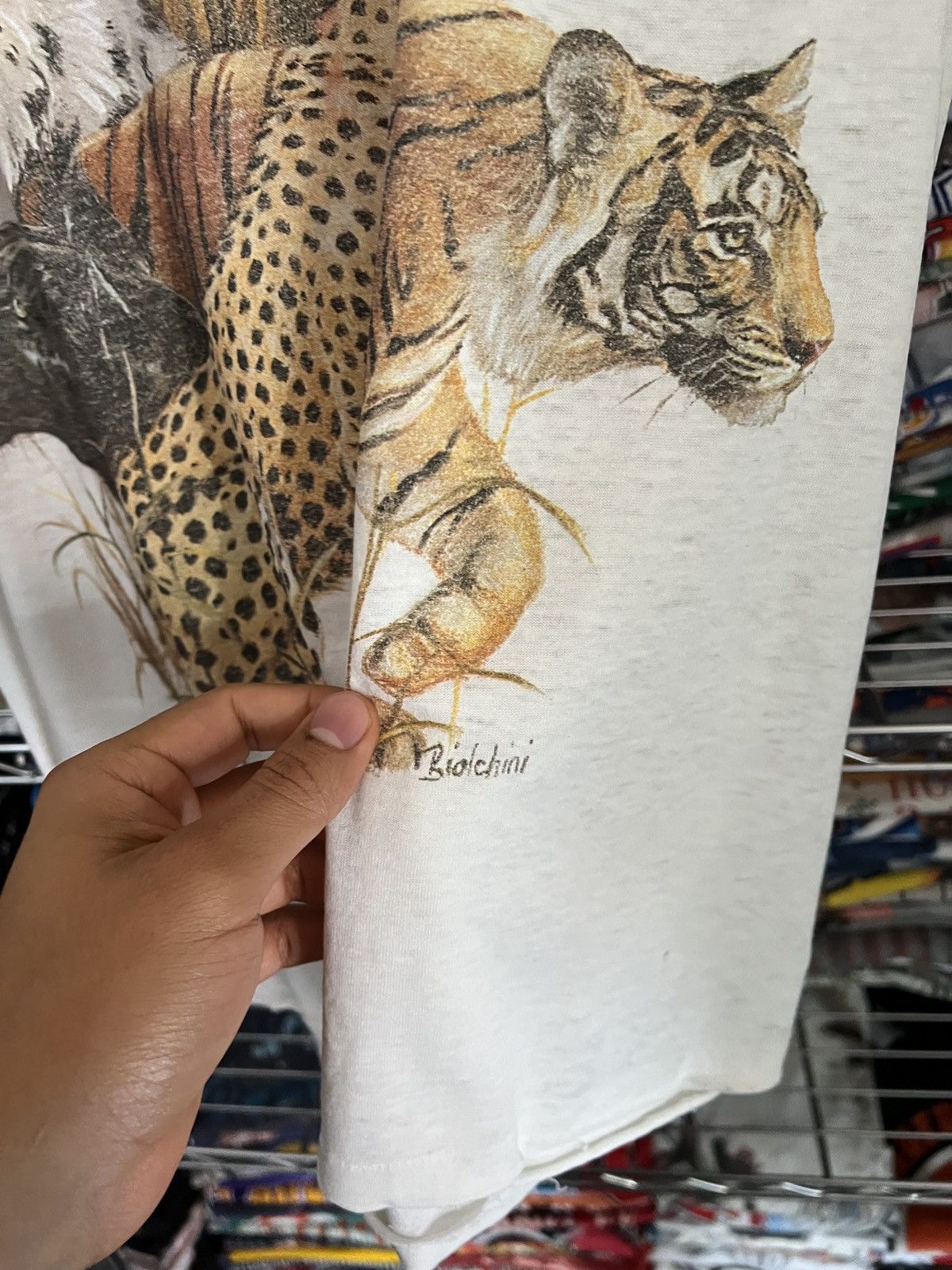 Habitat 1989 Extinction Is Forever Zoo Nature Biolchini 80s Cats Tee Size US L / EU 52-54 / 3 - 4 Thumbnail