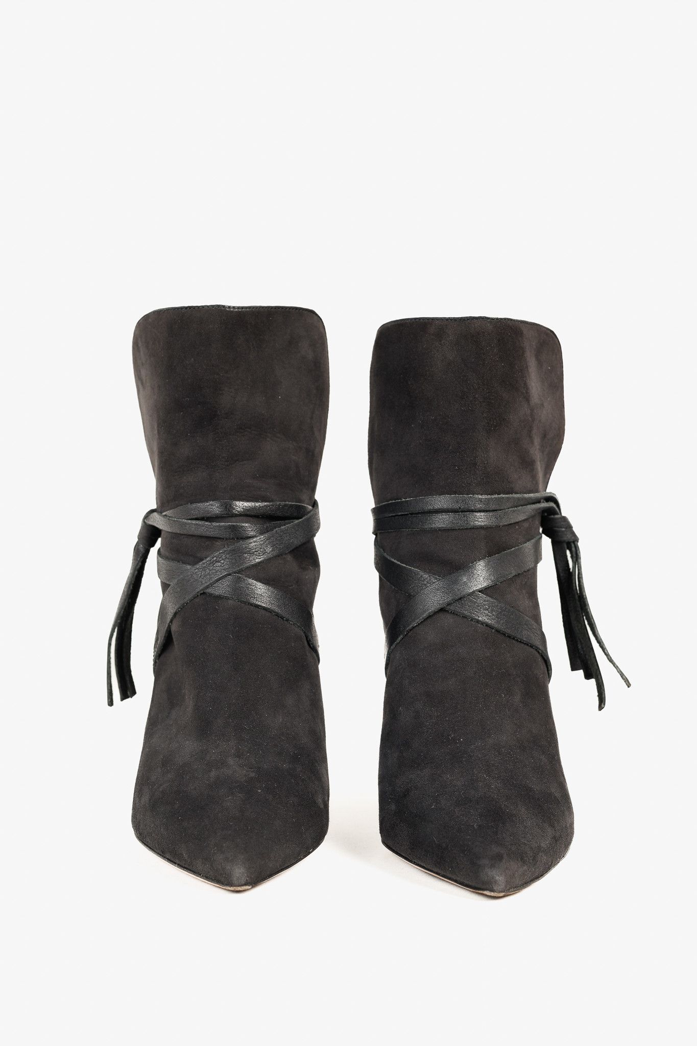 Isabel Marant Isabel Marant Nerys Velvet Suede Tassel Ankle Boots Size US 5.5 / IT 35.5 - 2 Thumbnail