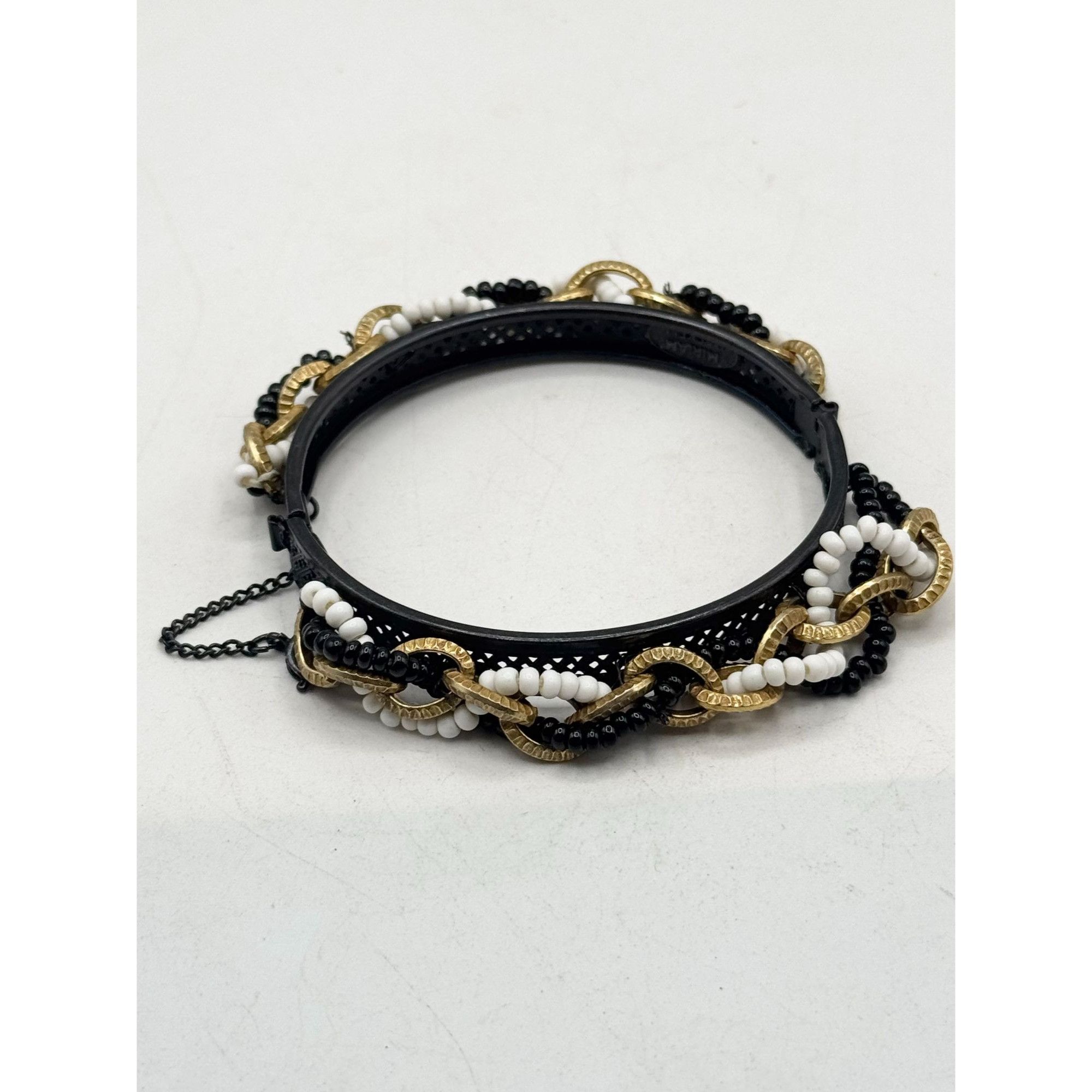 Miriam Haskell Miriam Haskell Beaded Wrapped Chain Bangle Bracelet Size ONE SIZE - 1 Thumbnail