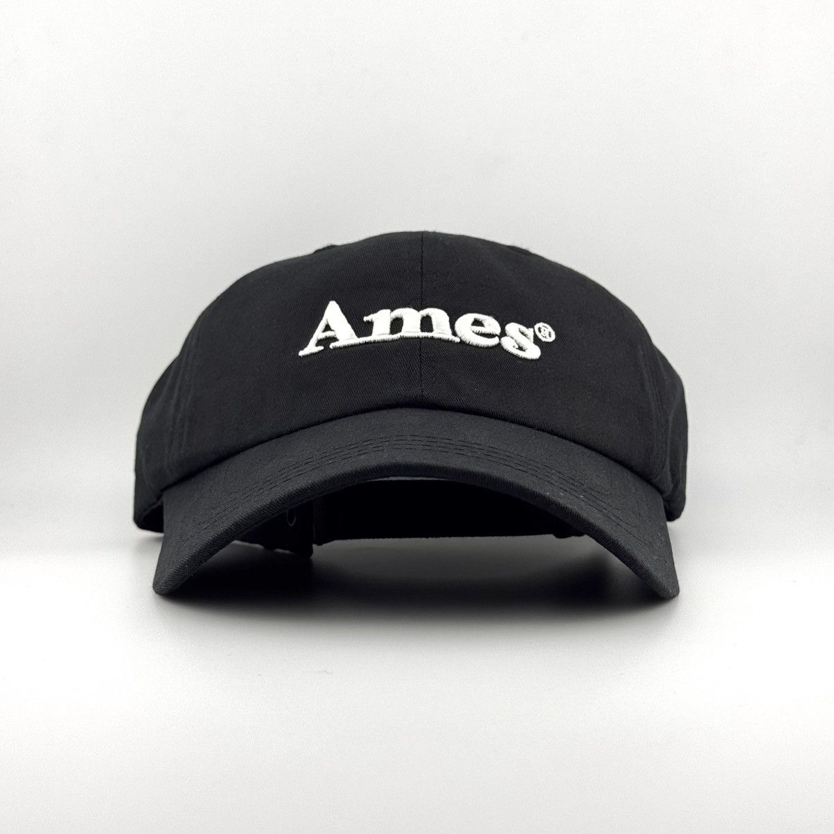 Vintage Ames Worldwide Logo Unstructured Cap Black Streetwear Hat Size ONE SIZE - 1 Thumbnail
