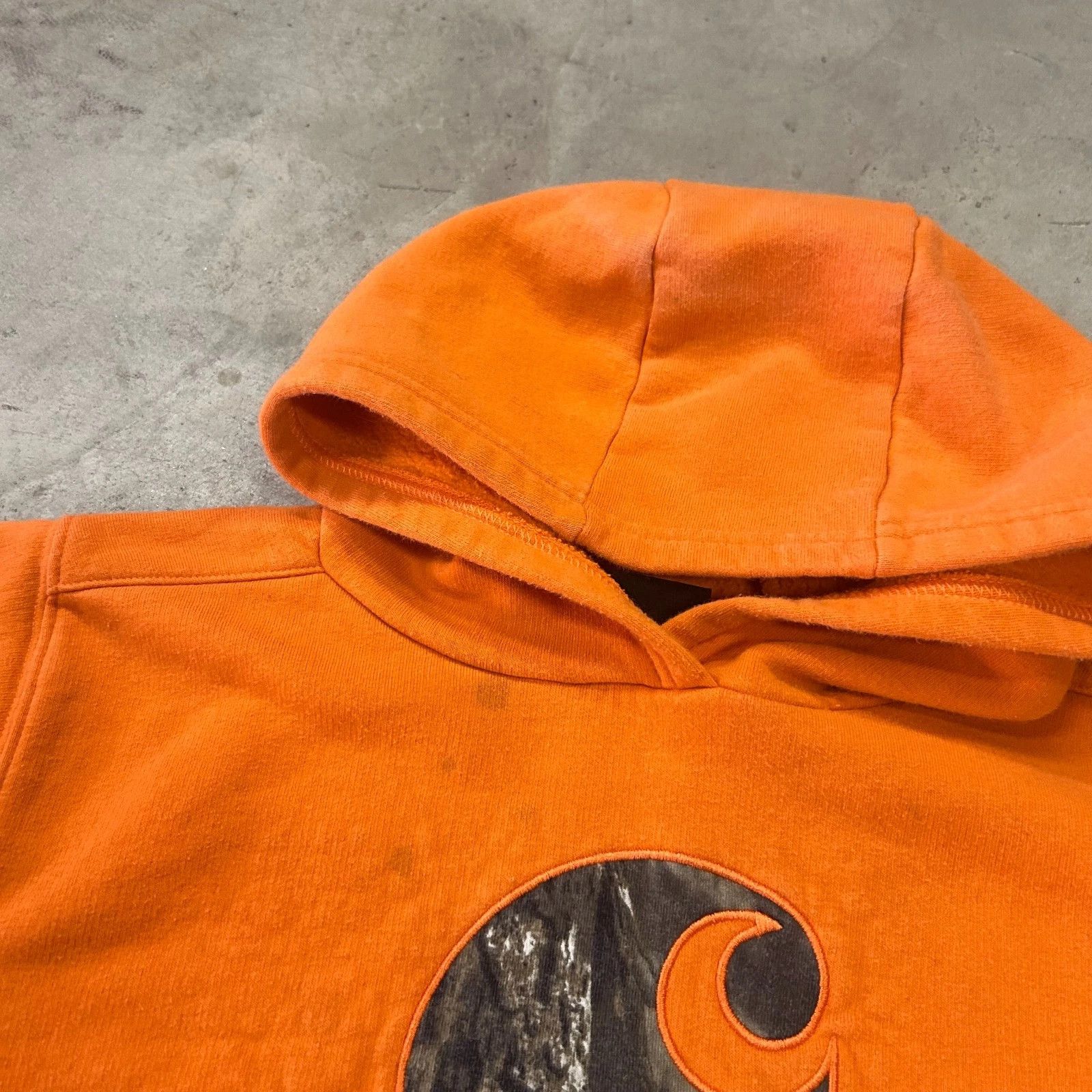 Carhartt Carhartt Youth Small (8/10) Orange Hoodie Camo Logo READ Size US S / EU 44-46 / 1 - 2 Thumbnail