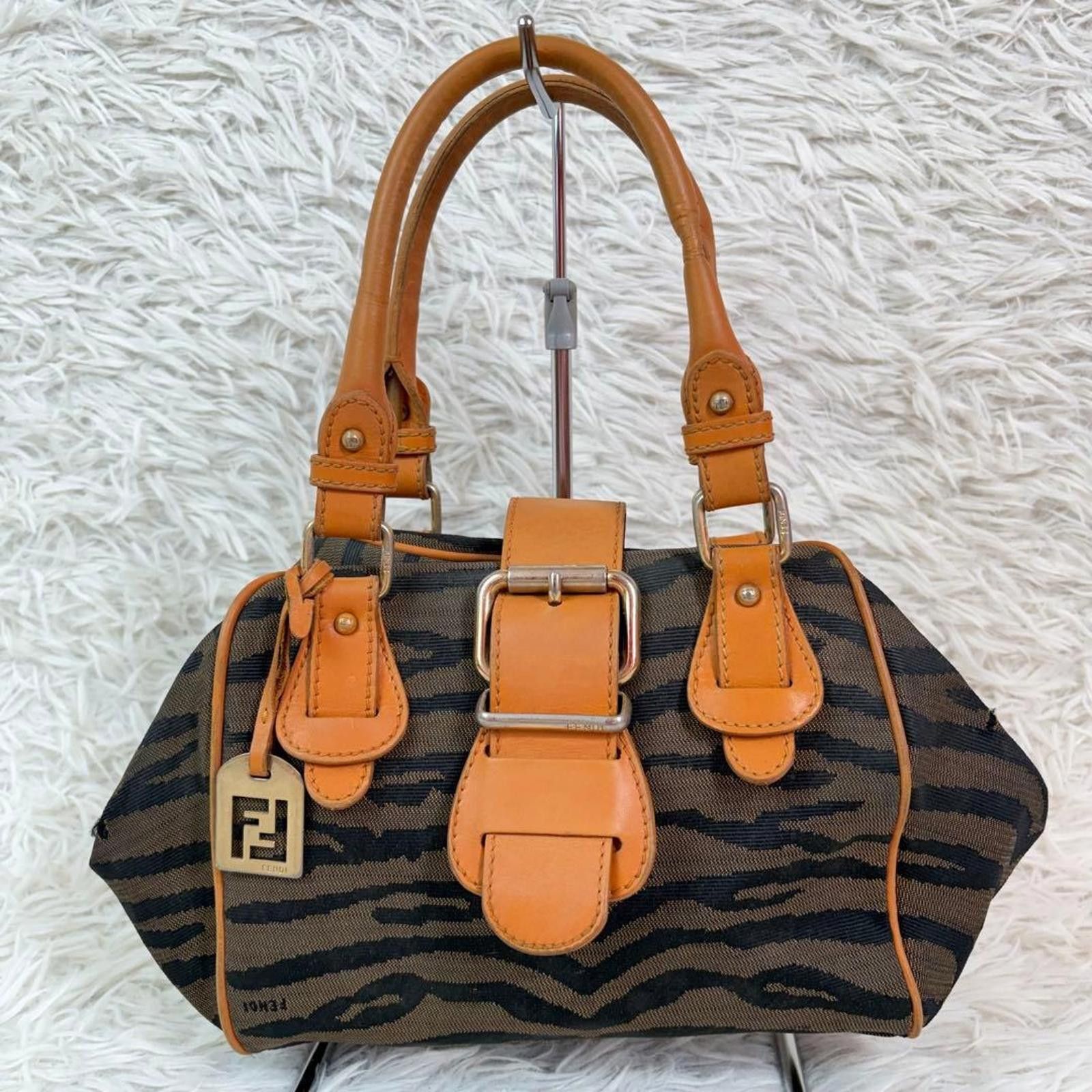 Fendi Fendi - Brown Tan Leather Trim Zebra Size ONE SIZE - 3 Thumbnail
