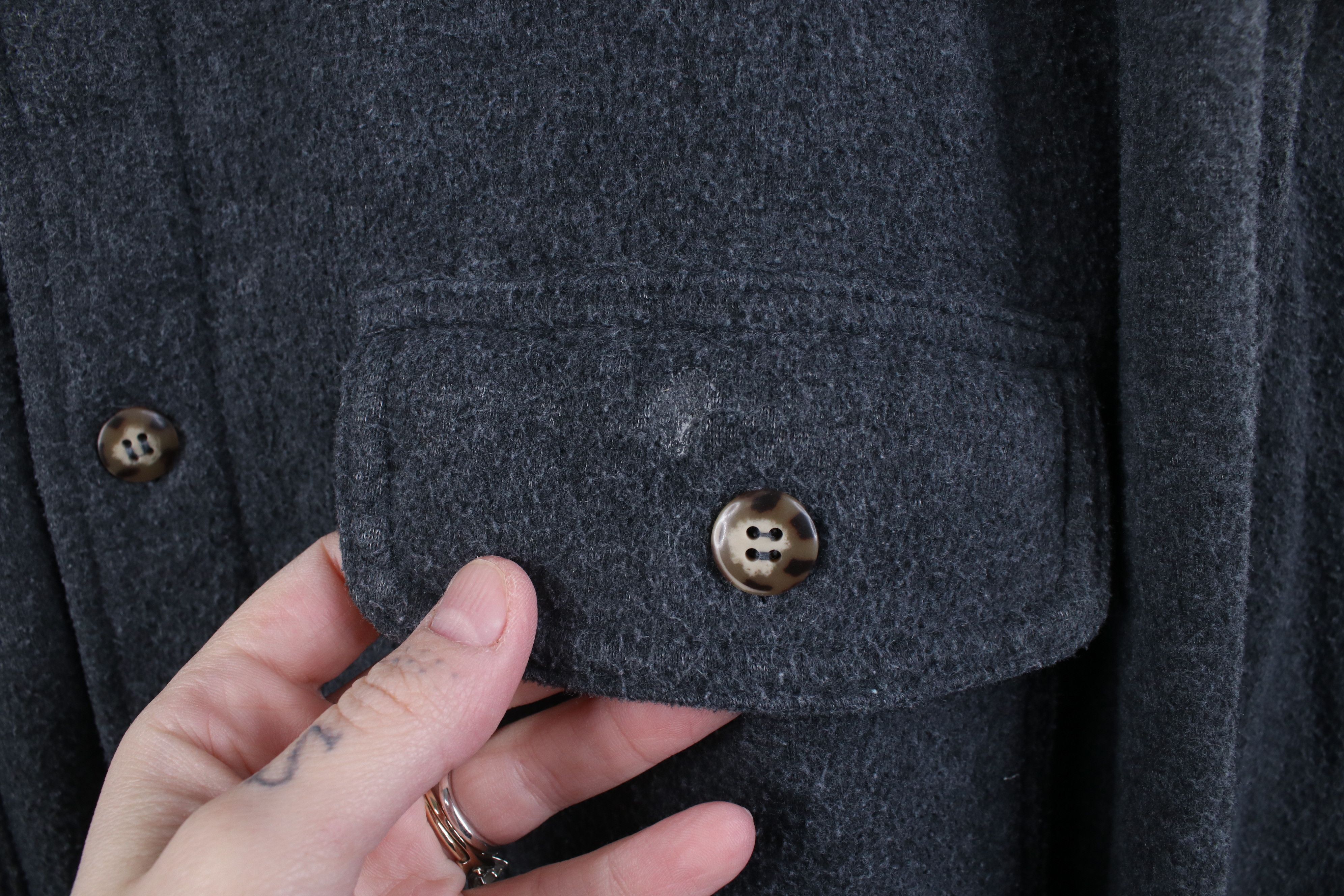 Vintage Vintage 90s Streetwear Baggy Fleece Button Shirt Jacket Jac Size US XL / EU 56 / 4 - 6 Thumbnail