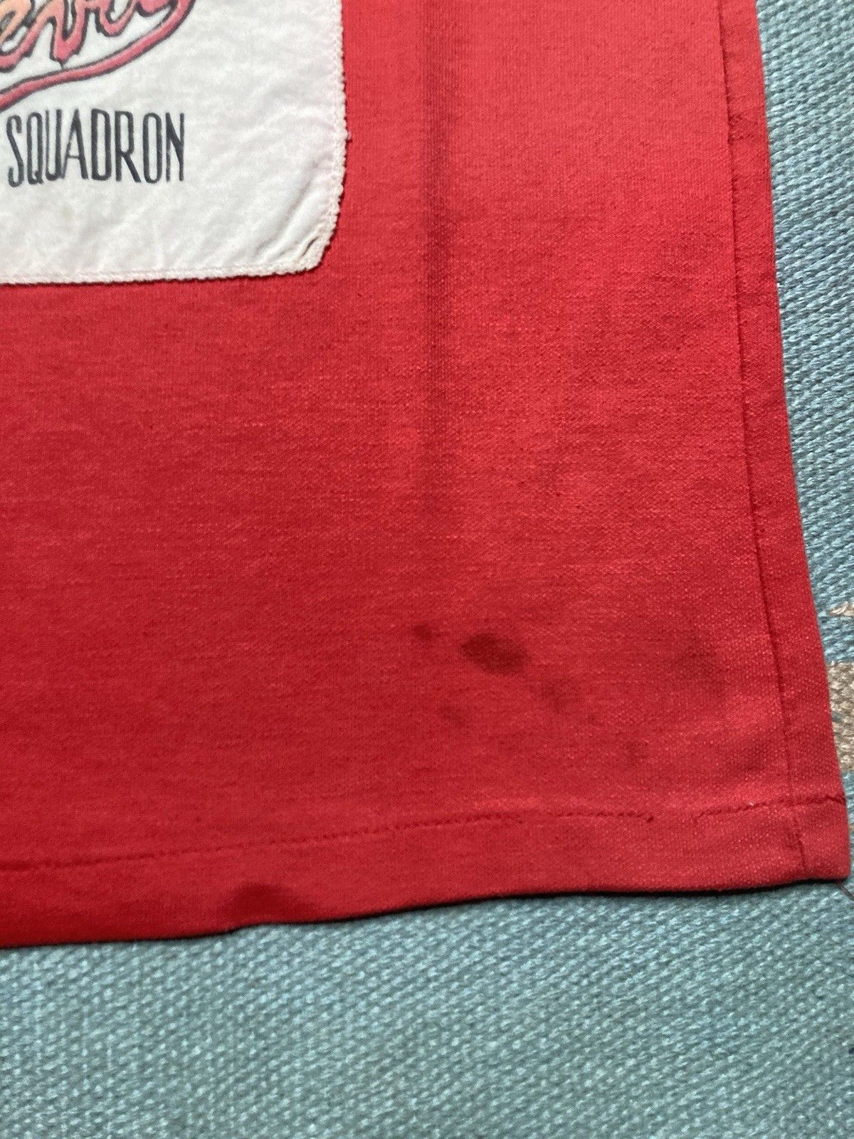 Vintage 70s t shirt blue devil squadron red white blue bomber L Size US L / EU 52-54 / 3 - 3 Thumbnail